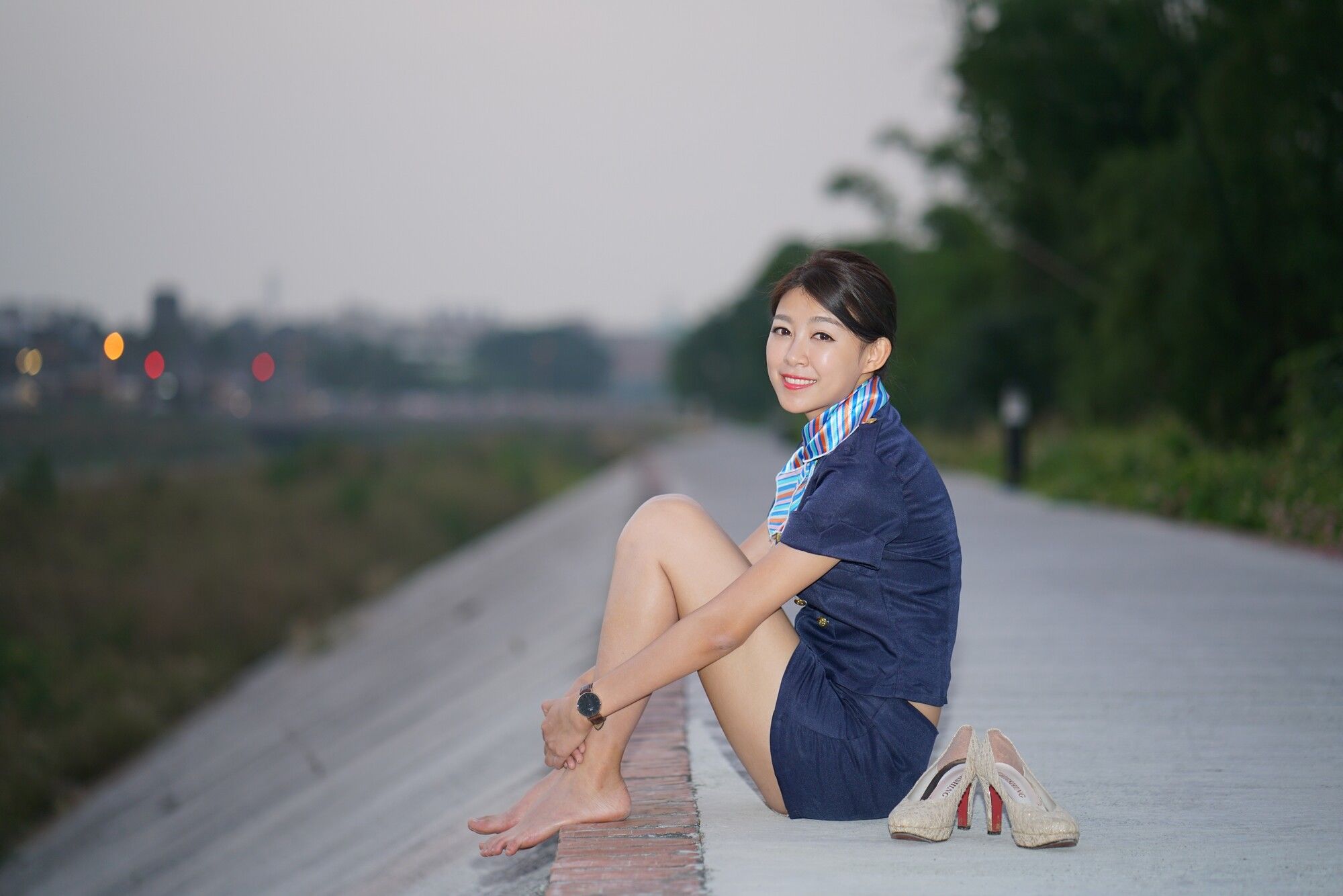 [台湾女神] 简嘉莹(小紫) 《光復新村～连衣裙+空姐装》_第3张