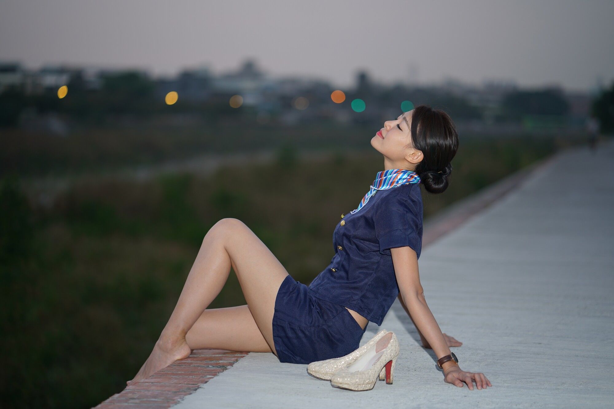 [台湾女神] 简嘉莹(小紫) 《光復新村～连衣裙+空姐装》_第5张