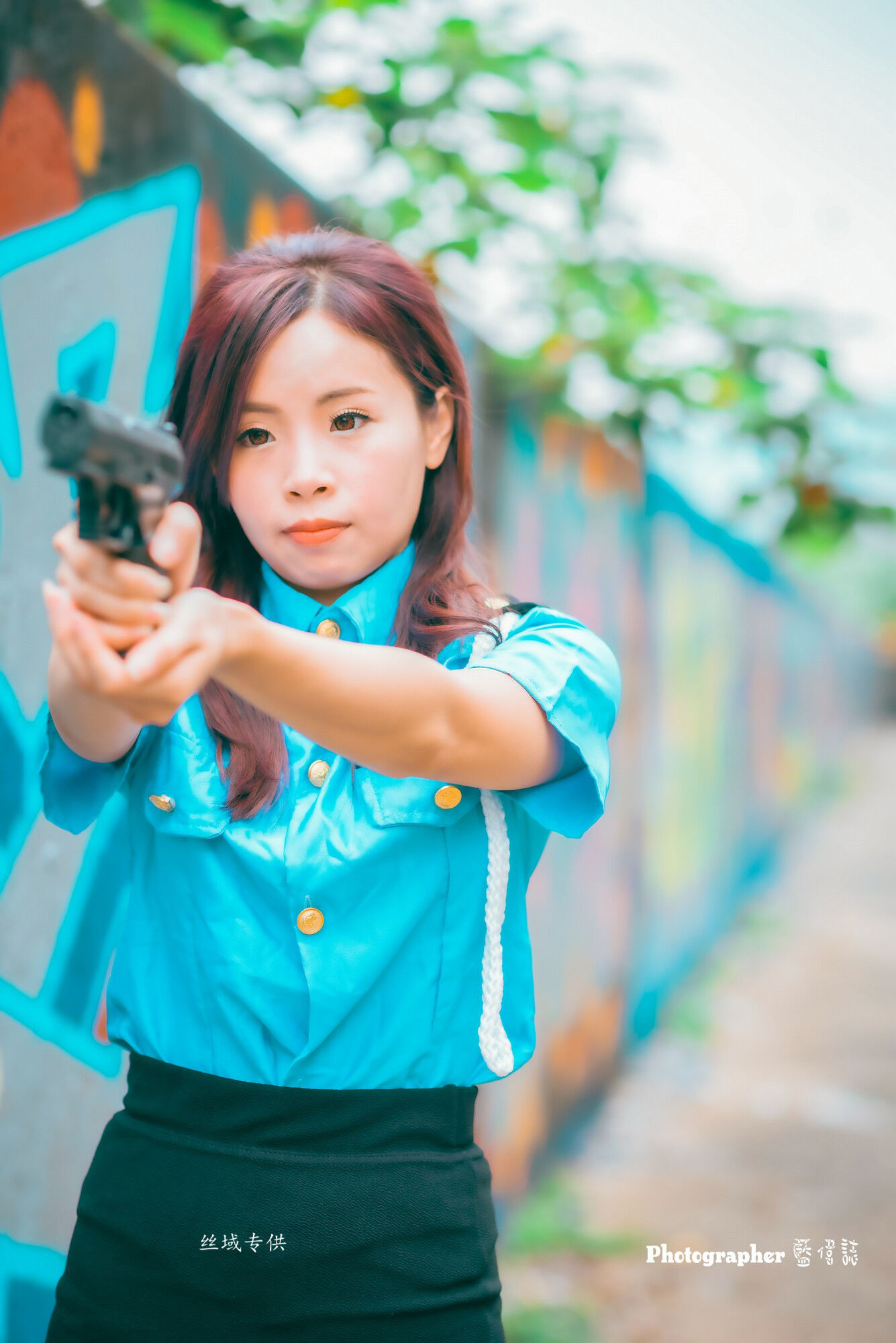 [台湾正妹]  賴筱菁 中彰橋下-(女警黑丝）_第4张