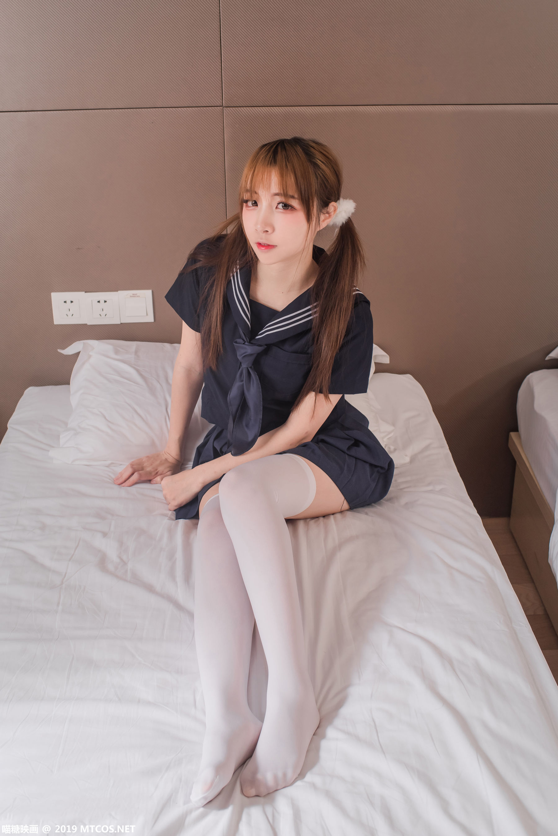 [喵糖映画] VOL.042 二佐Nisa - 制服黑三本_第4张