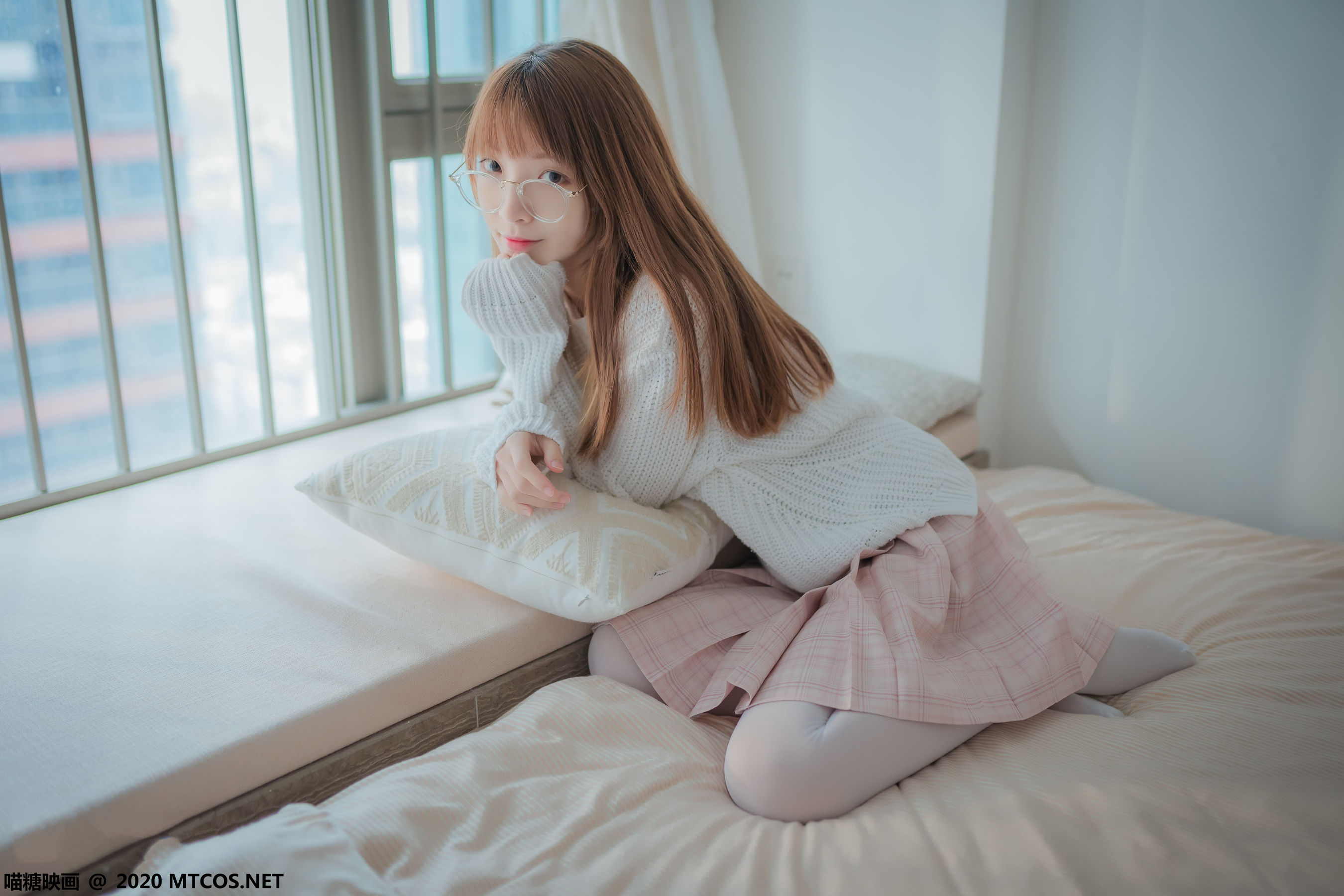 [喵糖映画] VOL.077 祖木子 粉格裙的眼睛娘_第4张