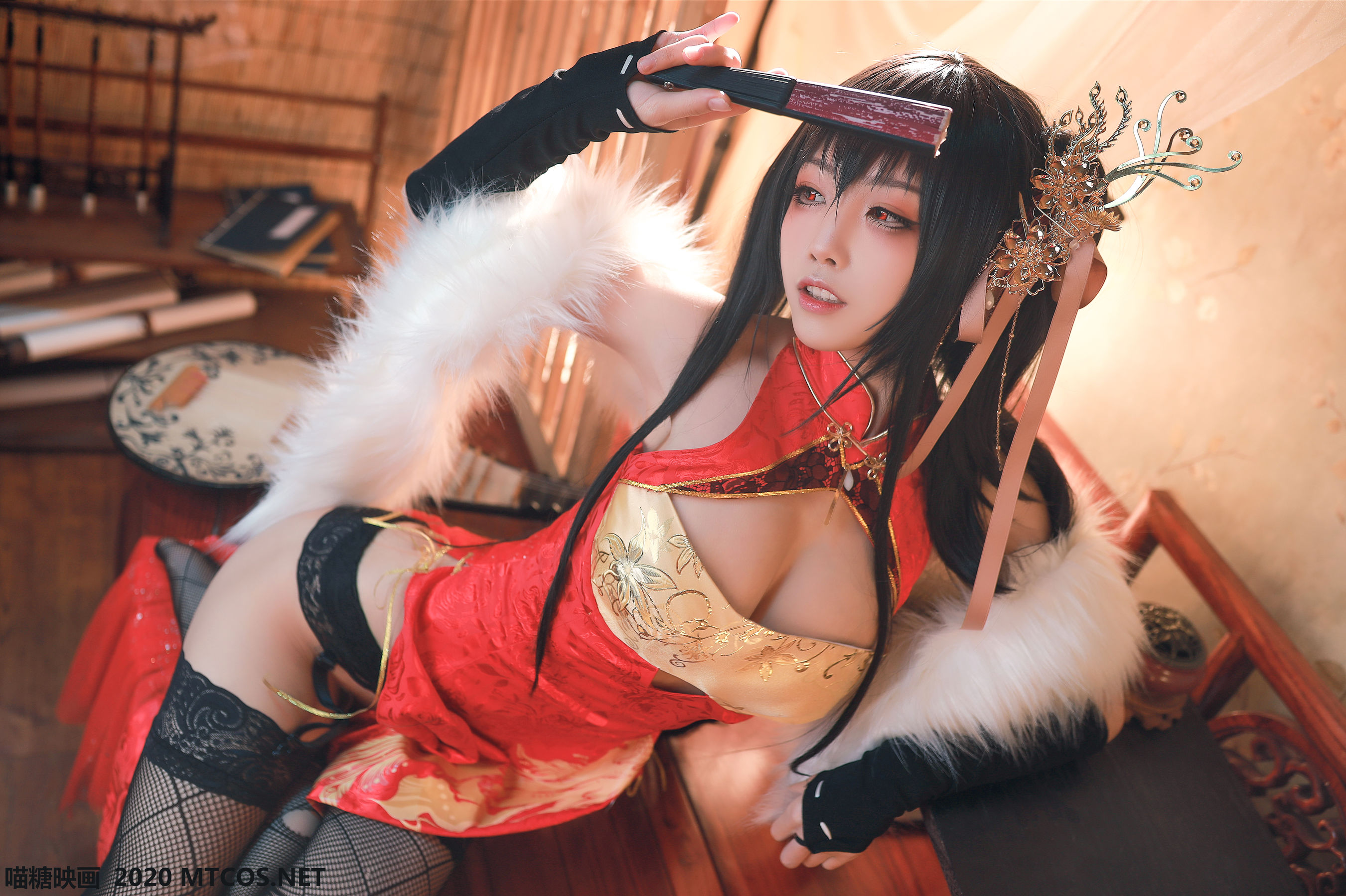 [喵糖映画] HML.004  水淼aqua 水淼大凤旗袍_第2张