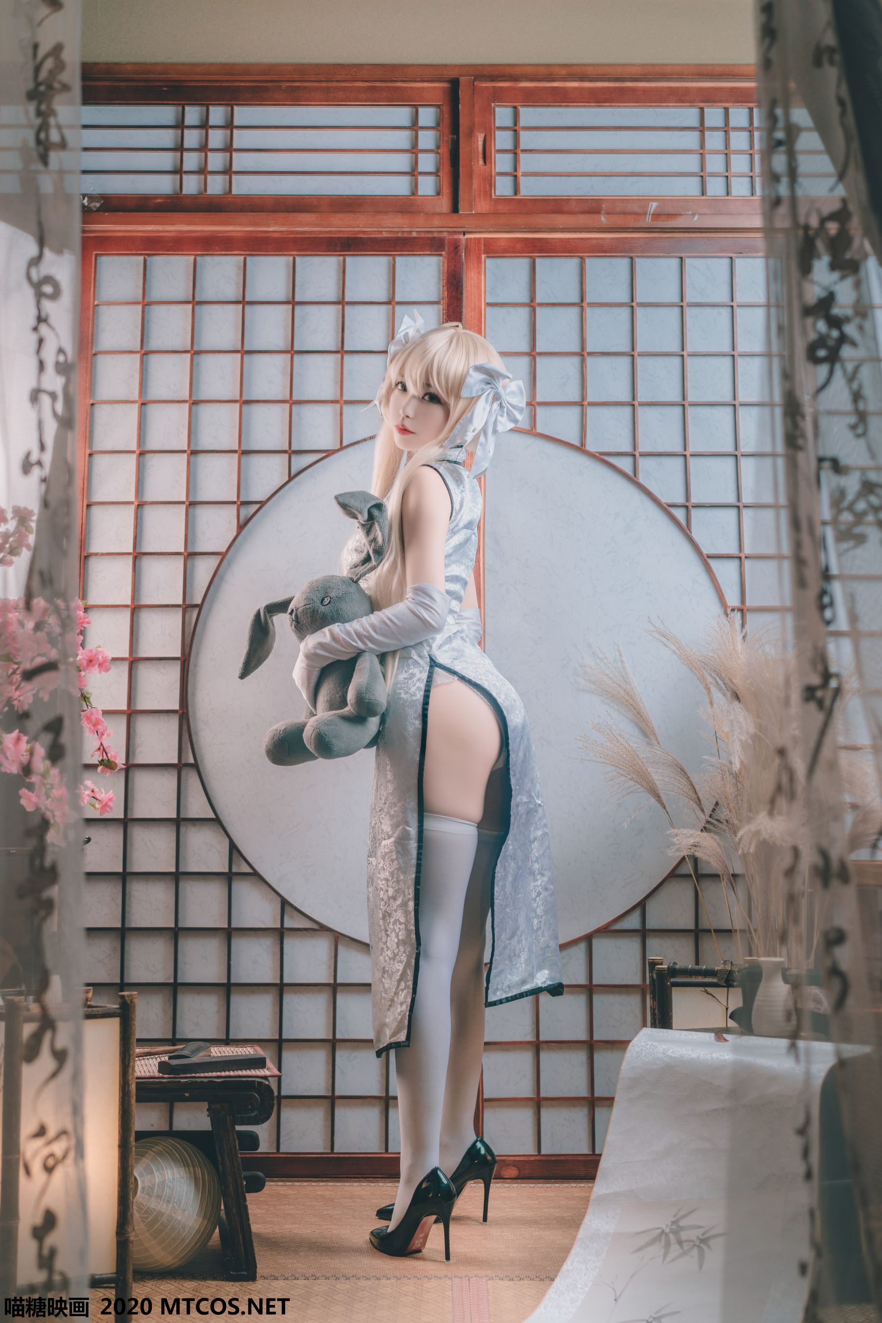 [喵糖映画] HML.009 白易子教主 银丝旗袍_第5张