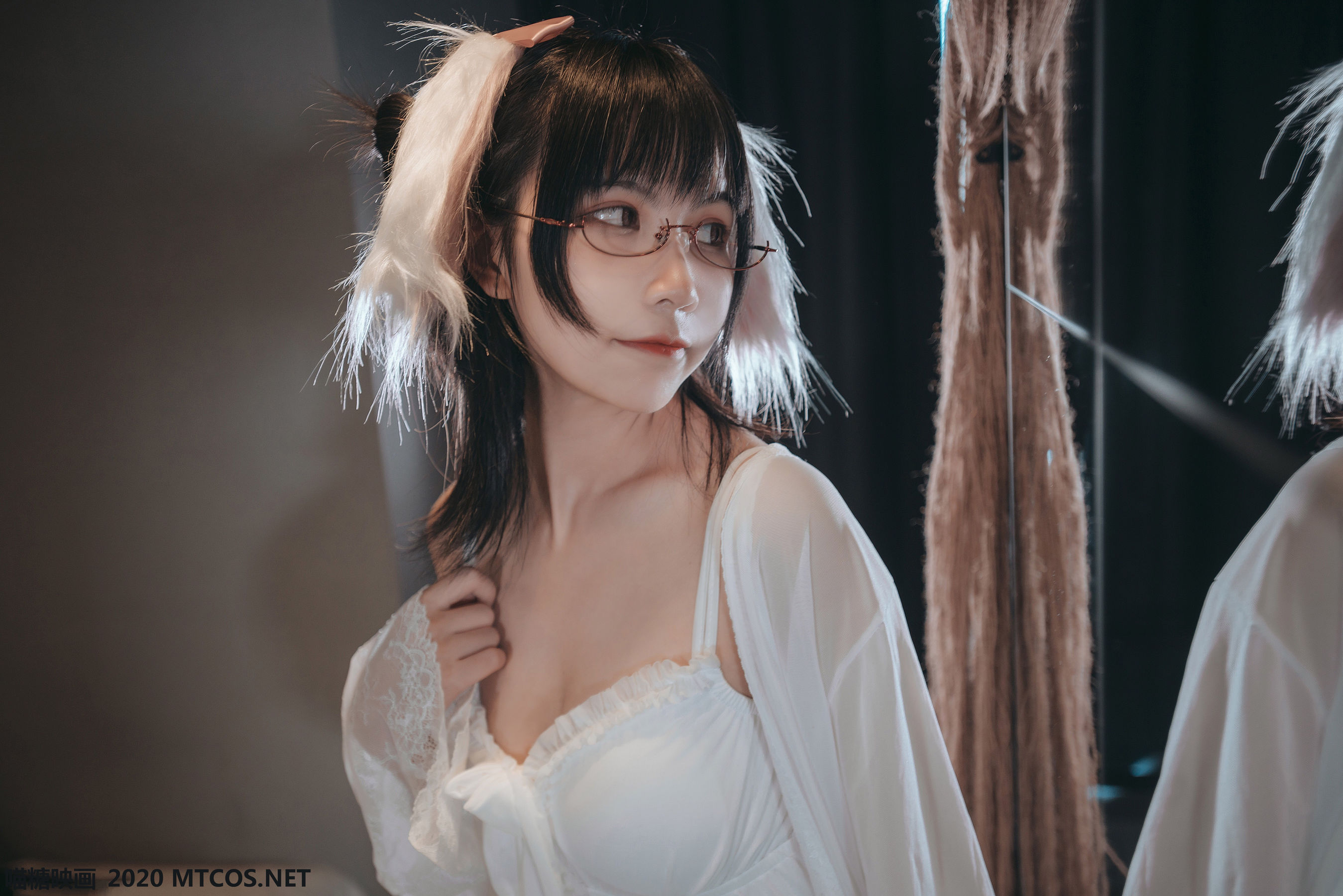 [喵糖映画] VOL.139 逐月su 白色私房睡裙_第3张