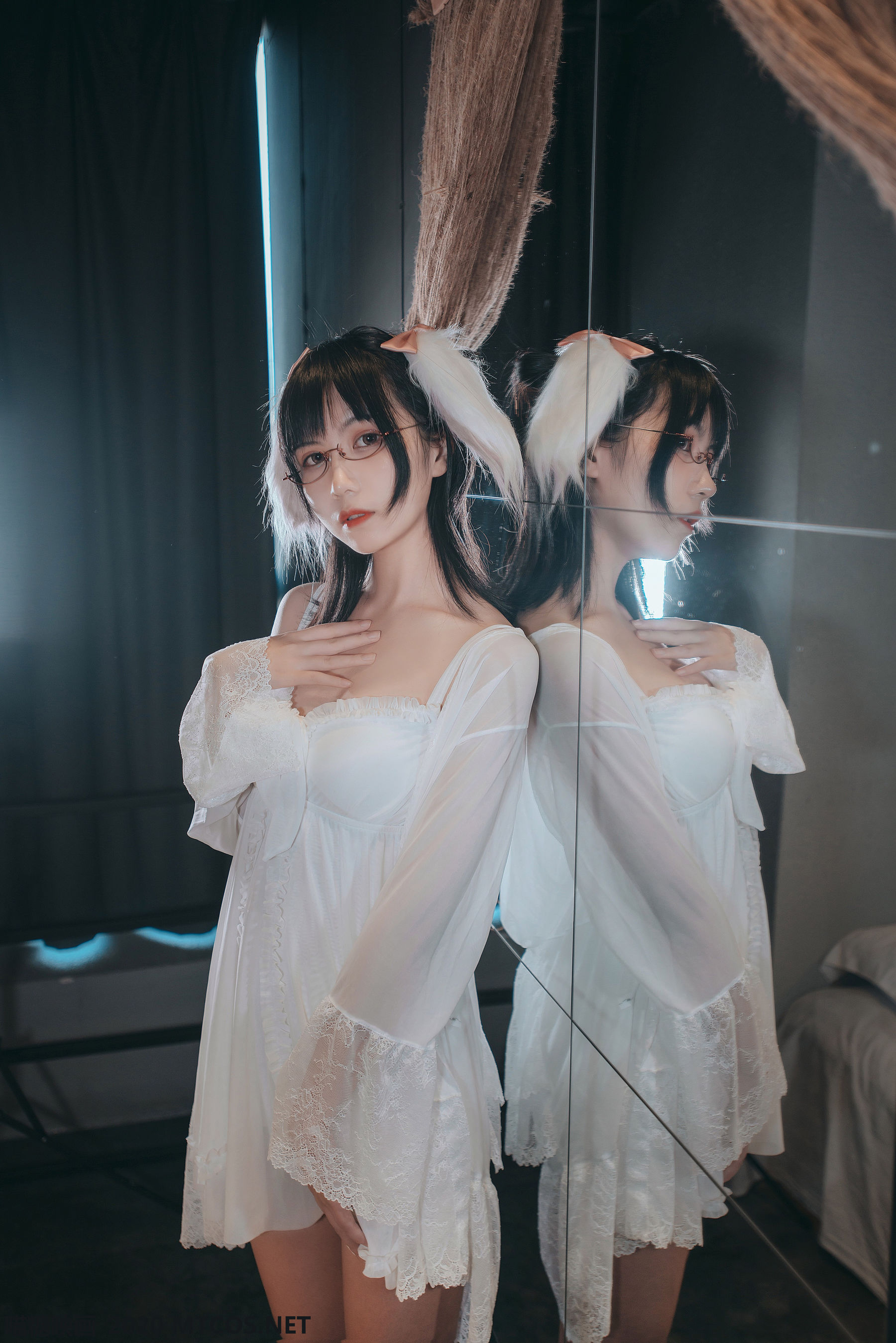 [喵糖映画] VOL.139 逐月su 白色私房睡裙_第4张