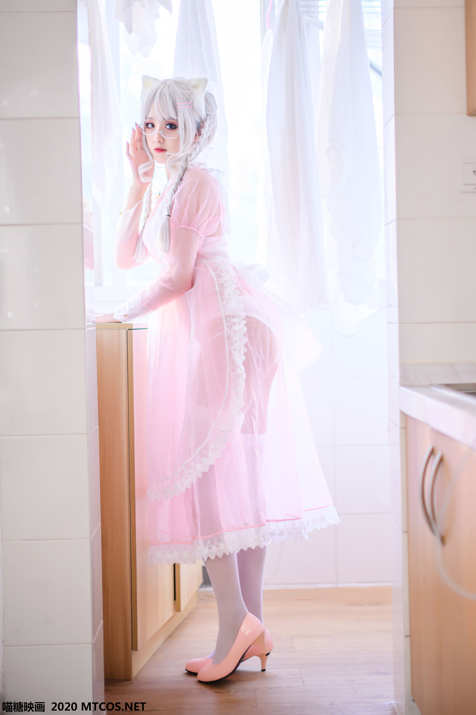 [喵糖映画] VOL.149 秋楚楚 粉色透明女仆_第1张
