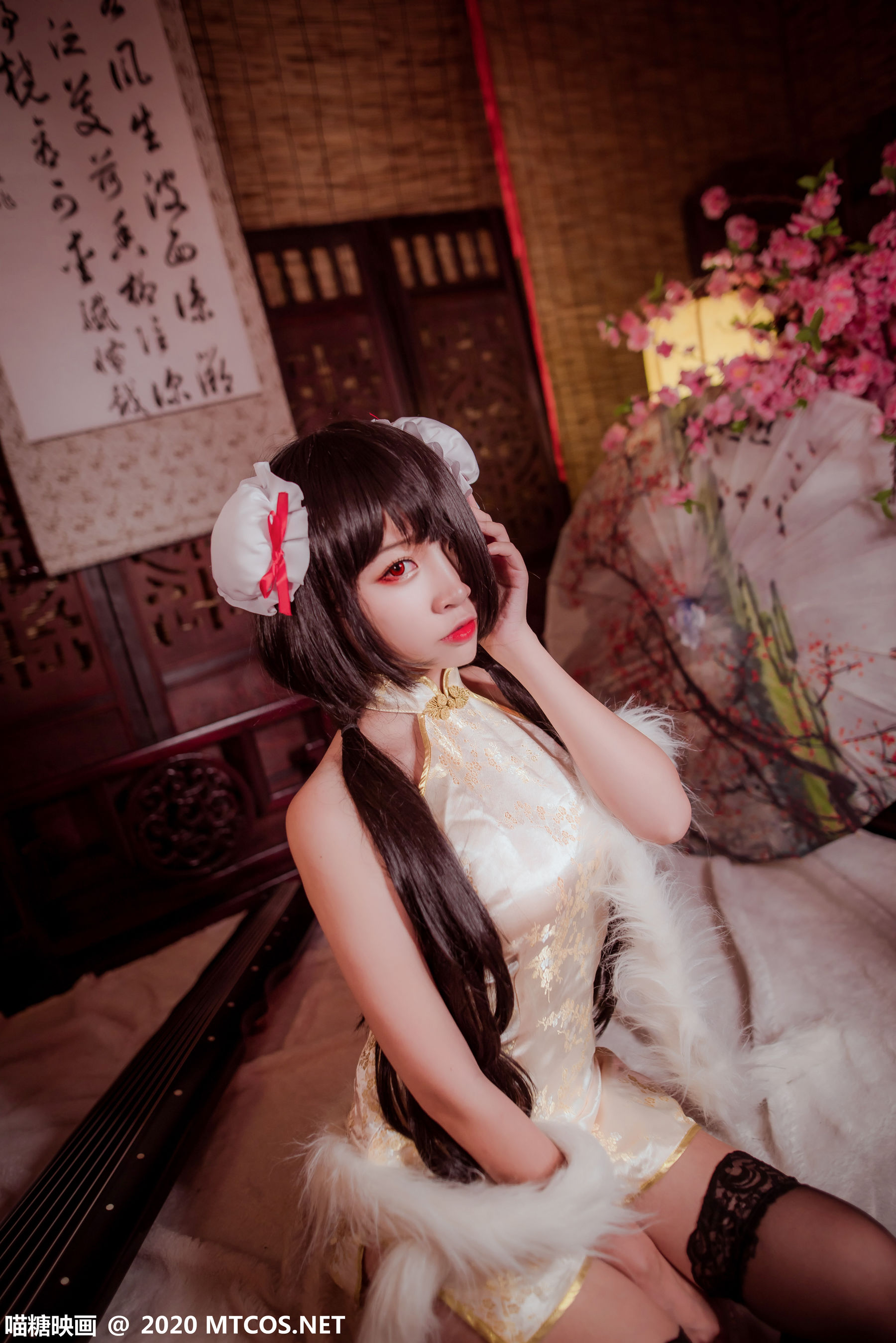 [喵糖映画] HML.019 二佐Nisa 狂三黑丝旗袍_第1张