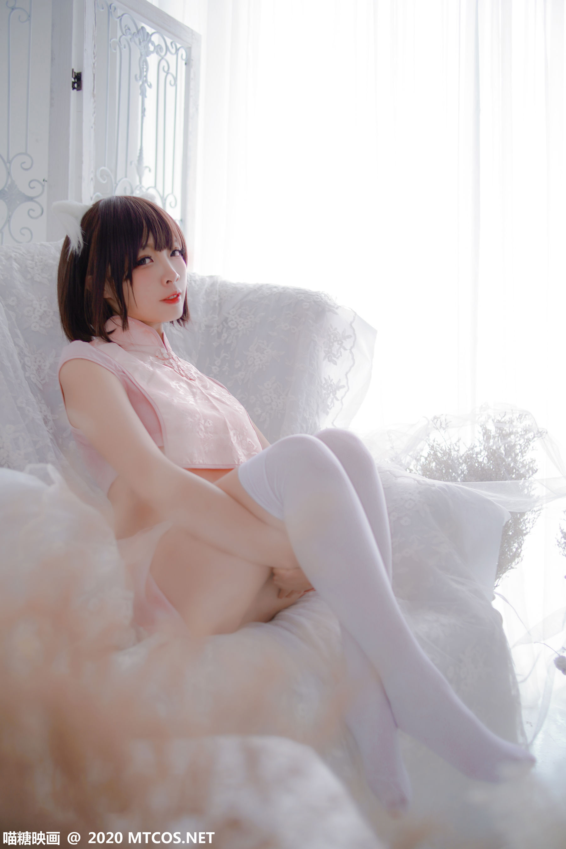 [喵糖映画] HML.026 二佐Nisa  粉系旗袍_第5张