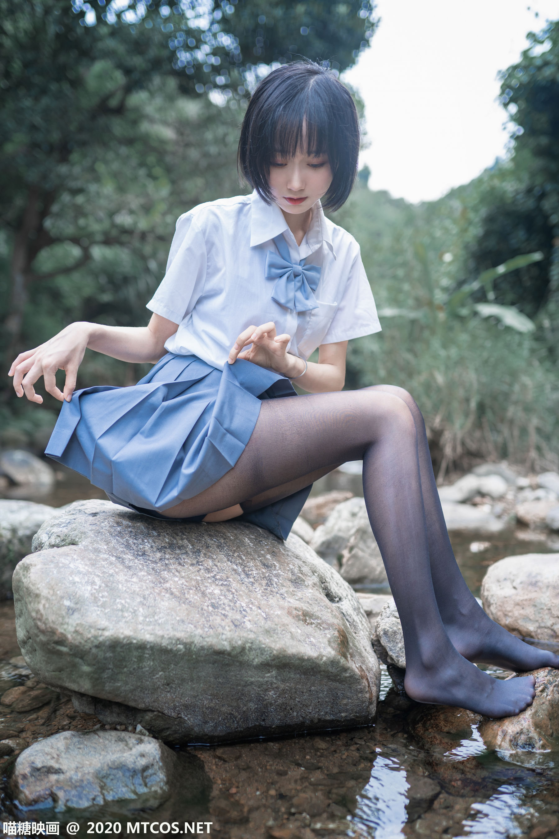 [喵糖映画] JKL.016  木绵绵  溪边JK制服_第1张