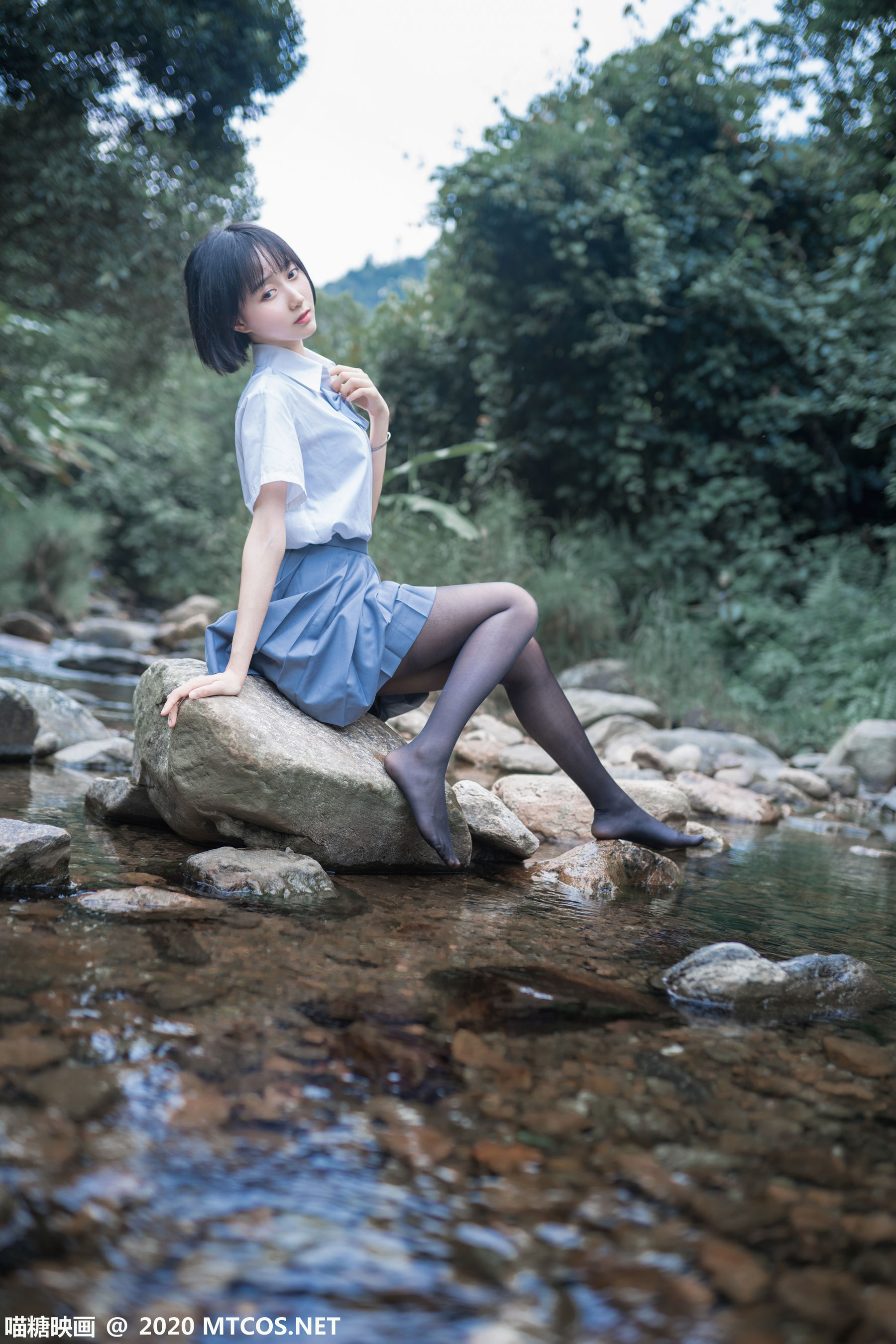 [喵糖映画] JKL.016  木绵绵  溪边JK制服_第4张