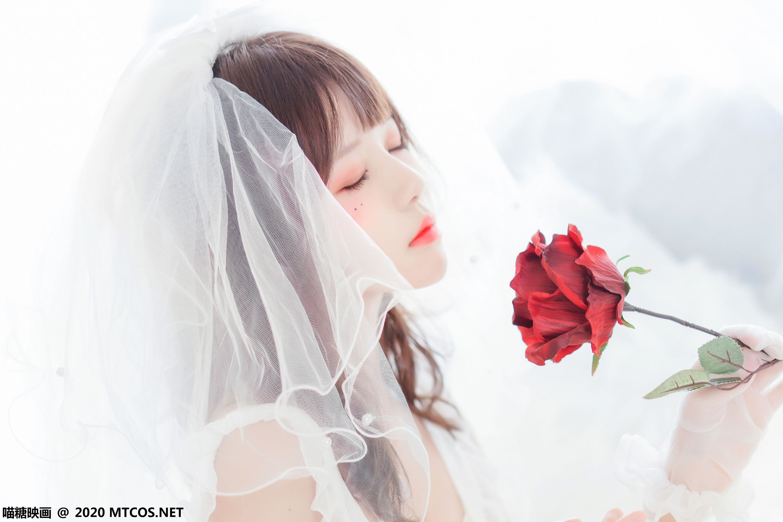 [喵糖映画] VOL.186 桜桃喵 纯白轻纱_第2张