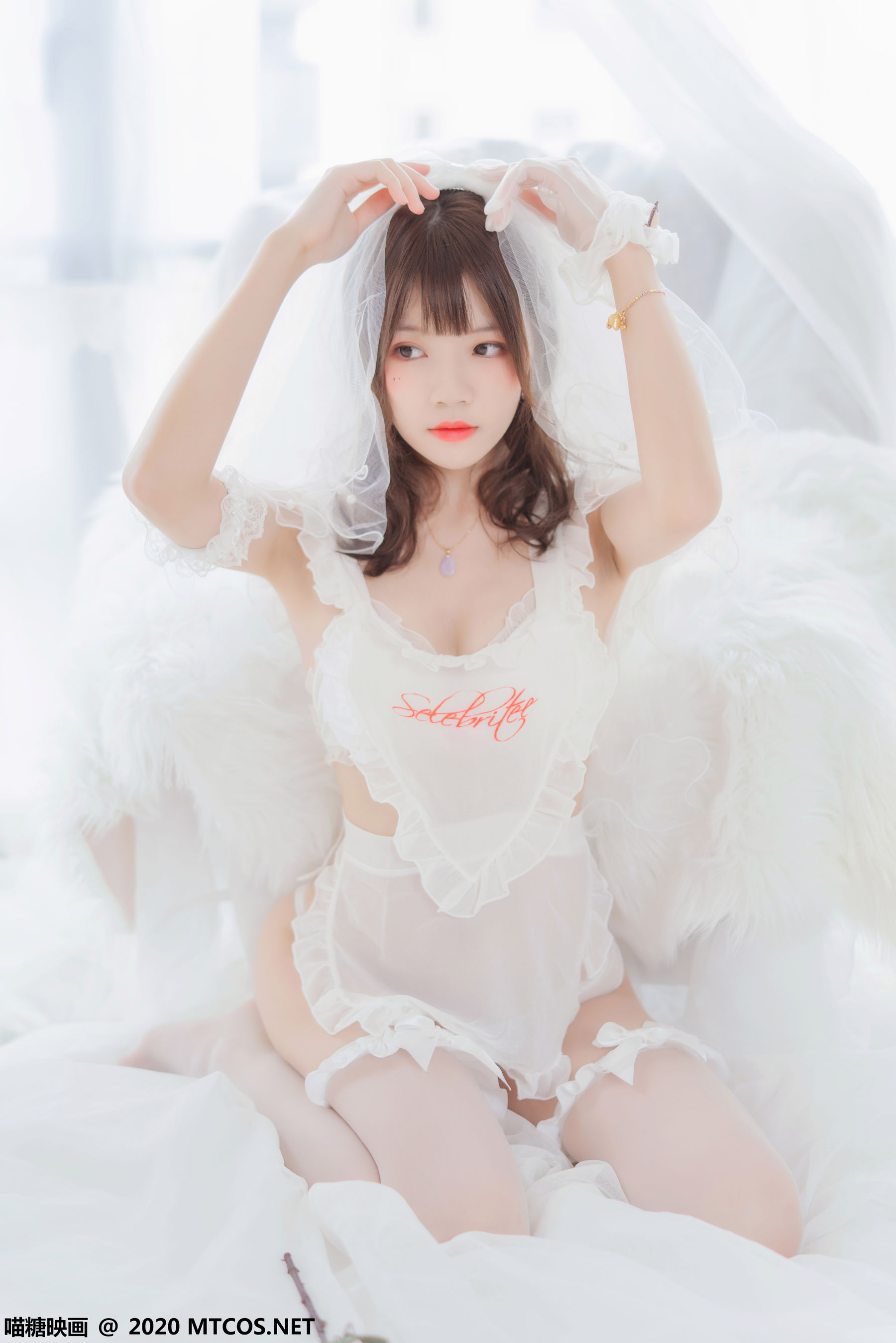 [喵糖映画] VOL.186 桜桃喵 纯白轻纱_第3张