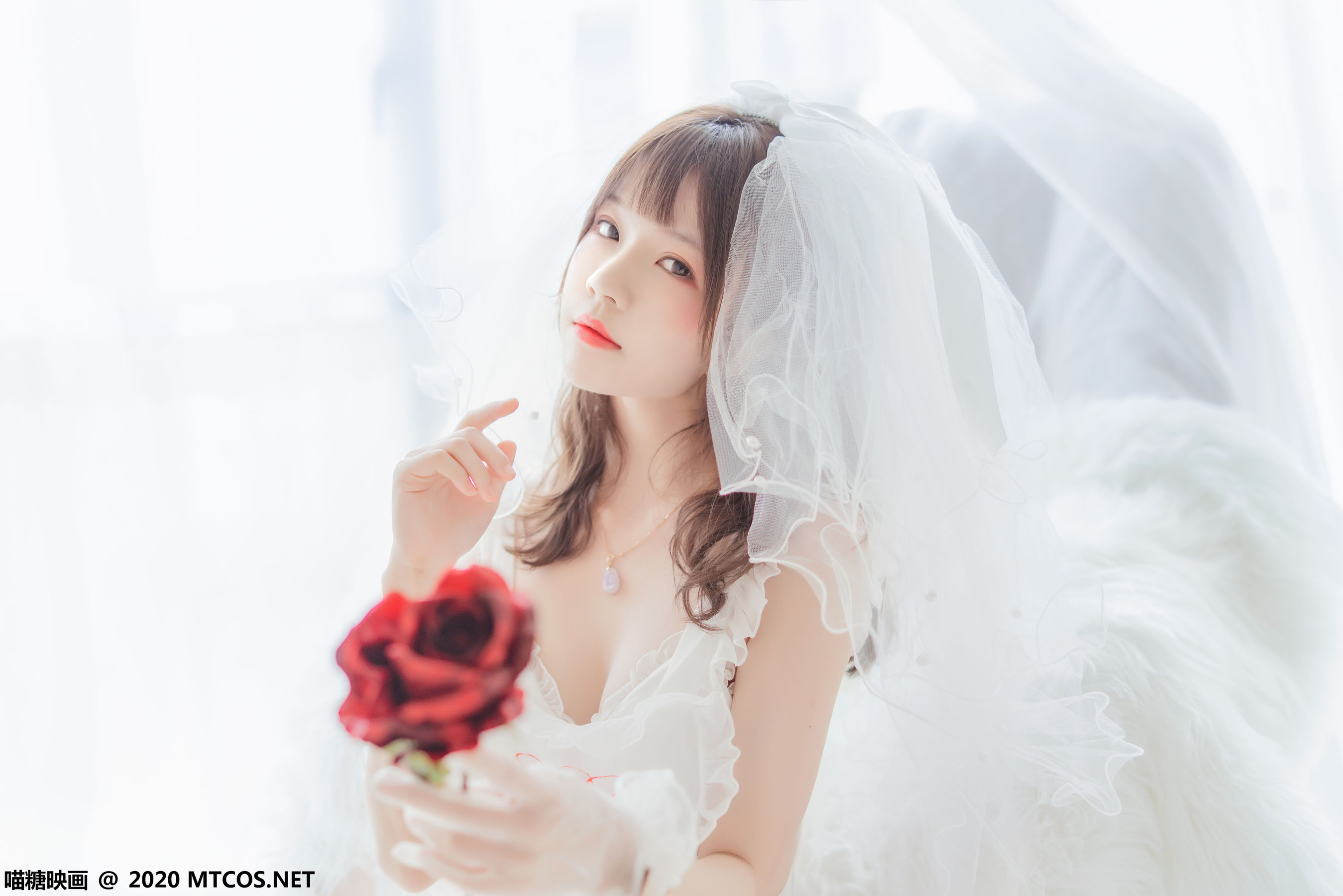[喵糖映画] VOL.186 桜桃喵 纯白轻纱_第5张