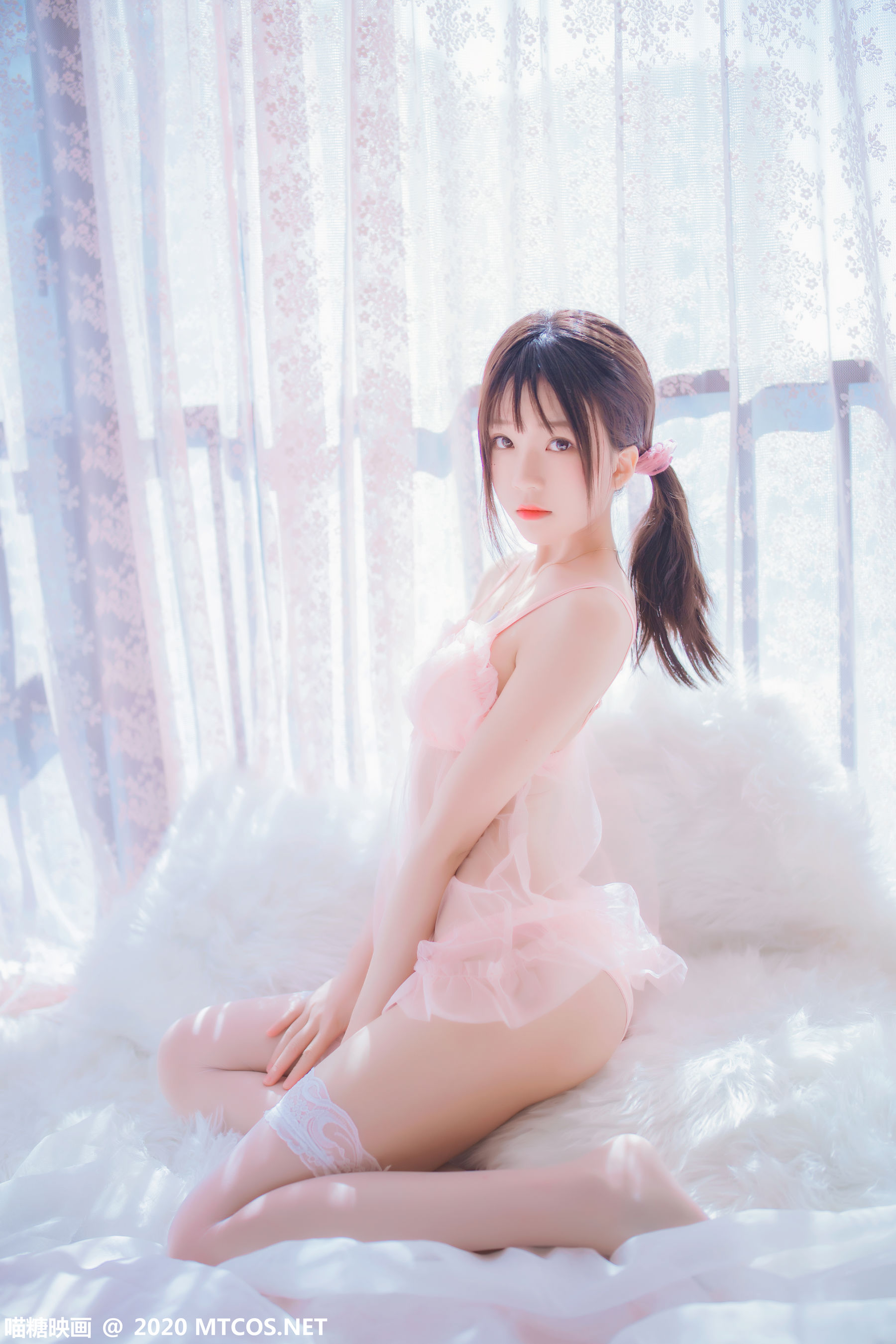 [喵糖映画] VOL.189  桜桃喵  粉系轻纱_第1张