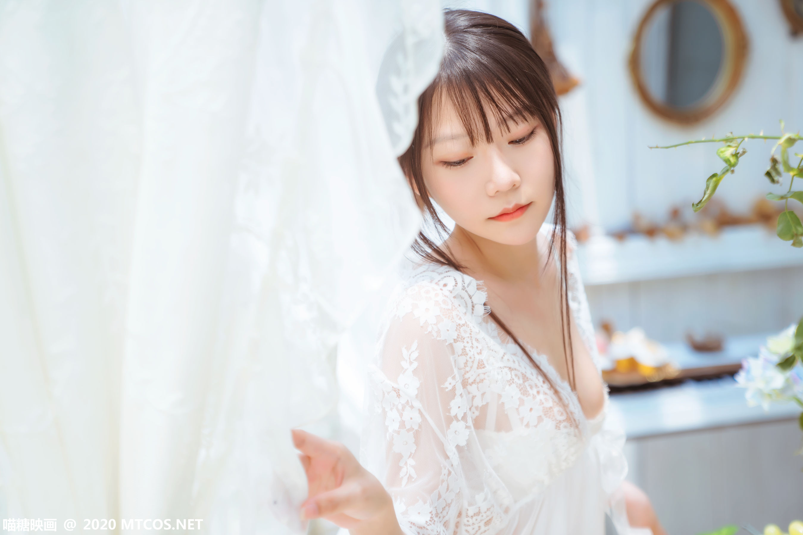 [喵糖映画] VOL.197 香草喵露露 白裙轻纱_第5张