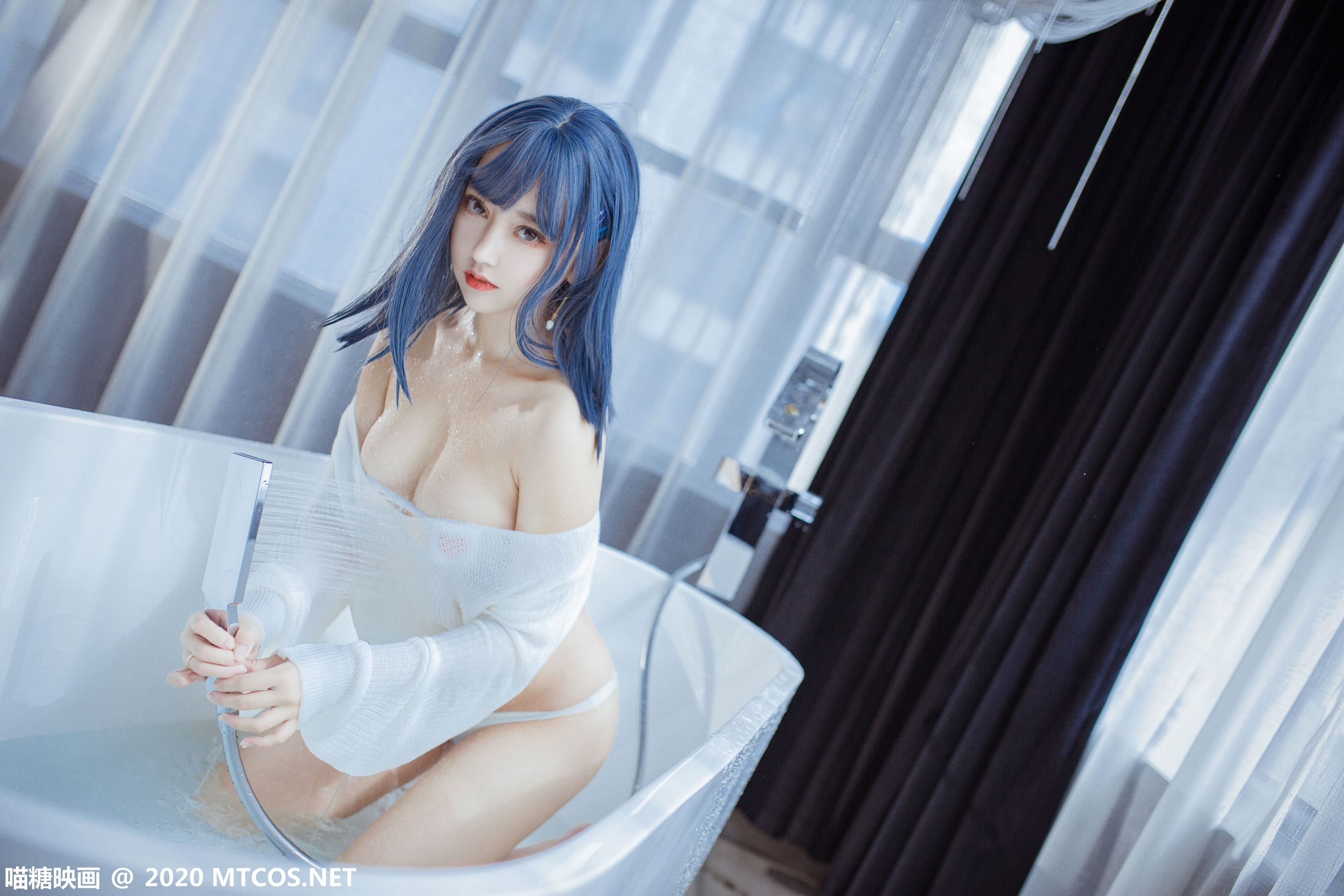 [喵糖映画] VOL.203  米线线sama 浴缸泳衣_第3张
