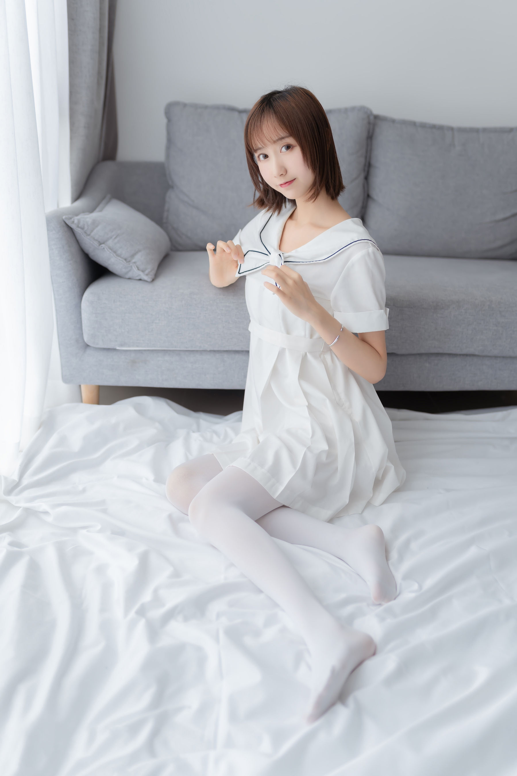 [喵糖映画] VOL.271 木绵绵 纯色白裙_第5张