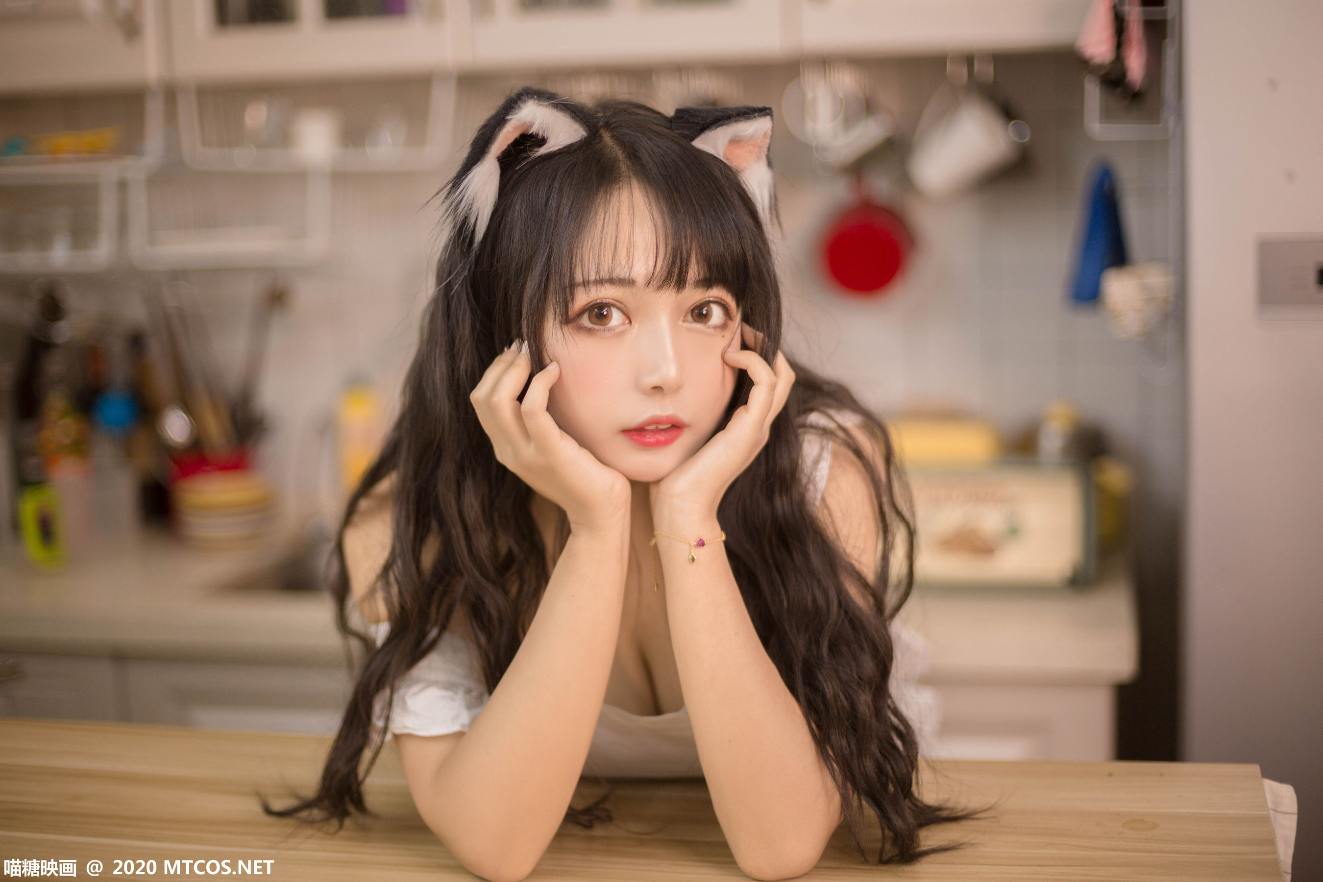 [喵糖映画] VOL.296 黑猫猫OvO 厨房猫娘_第2张