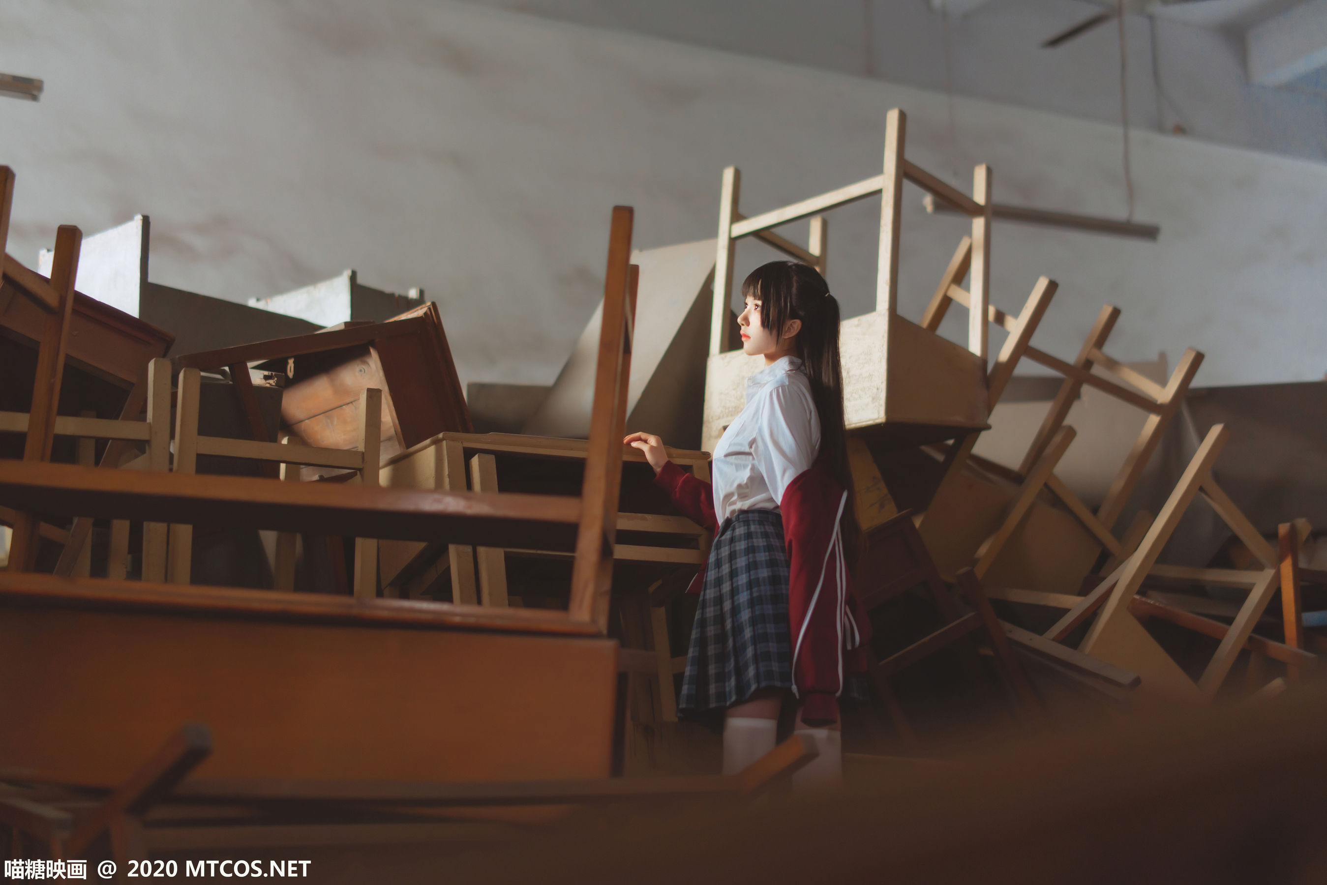 [喵糖映画] VOL.304 桜桃喵 废弃教室_第3张