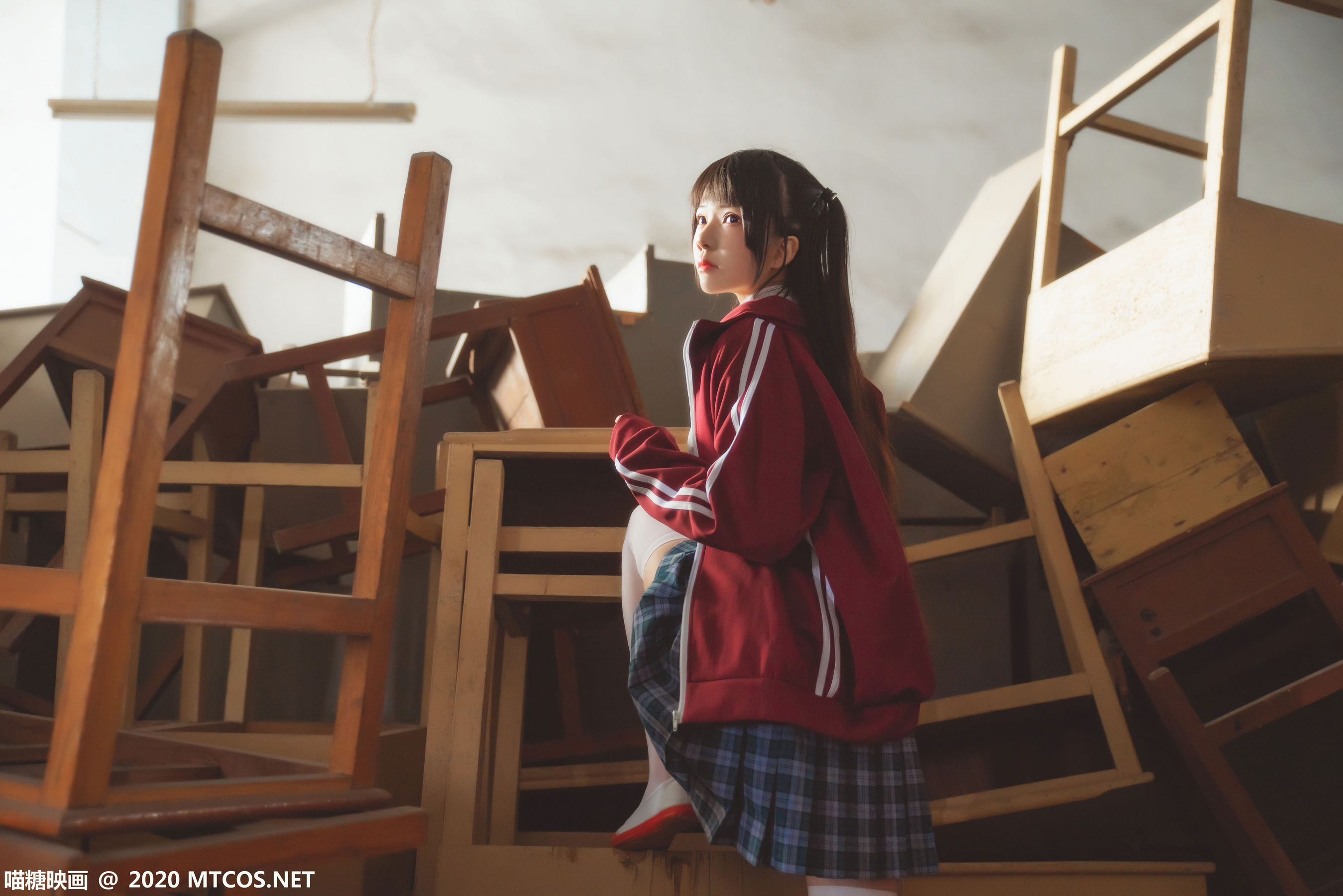 [喵糖映画] VOL.304 桜桃喵 废弃教室_第4张