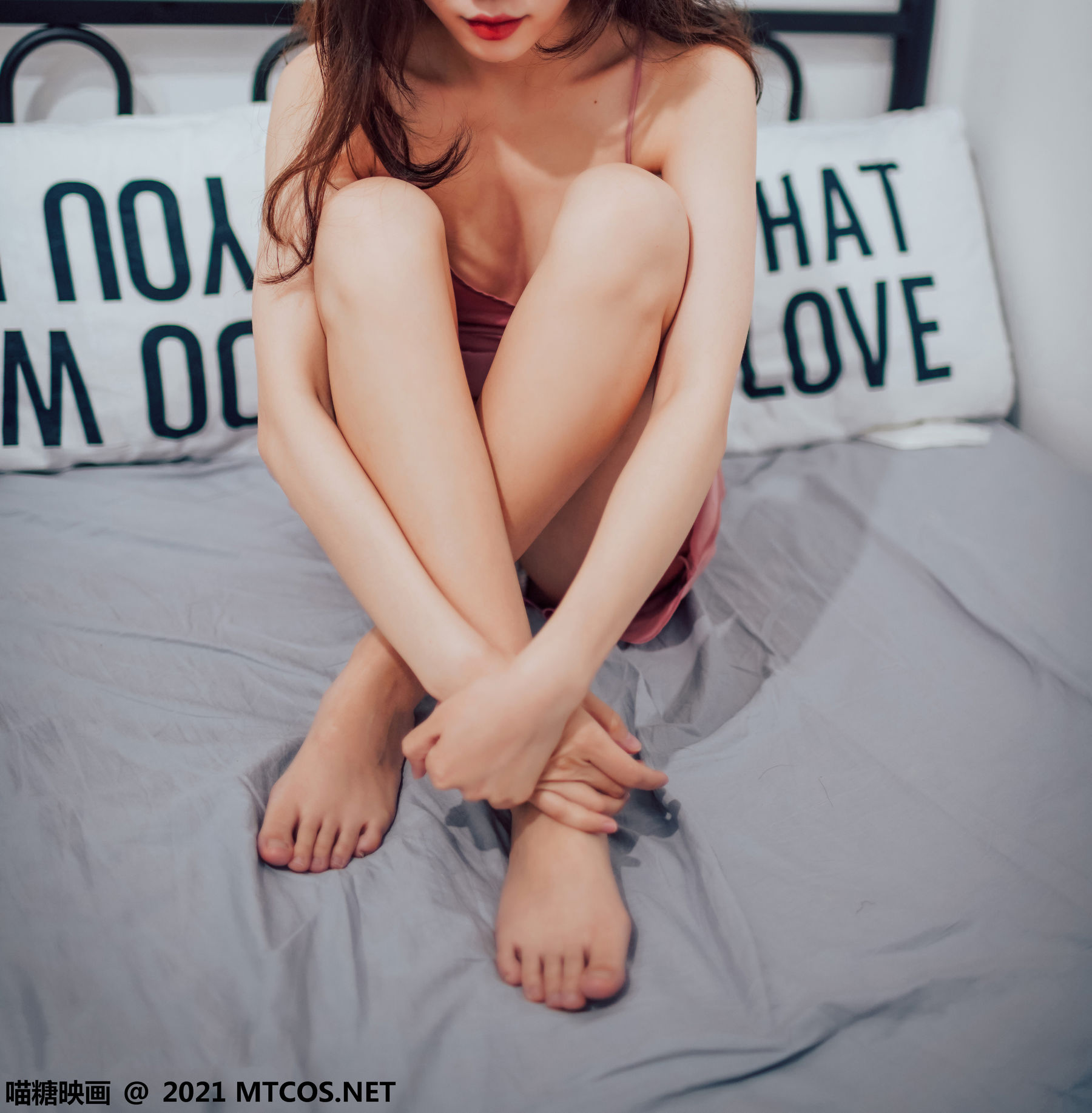 [喵糖映画] VOL.408 粉色吊带睡衣_第4张