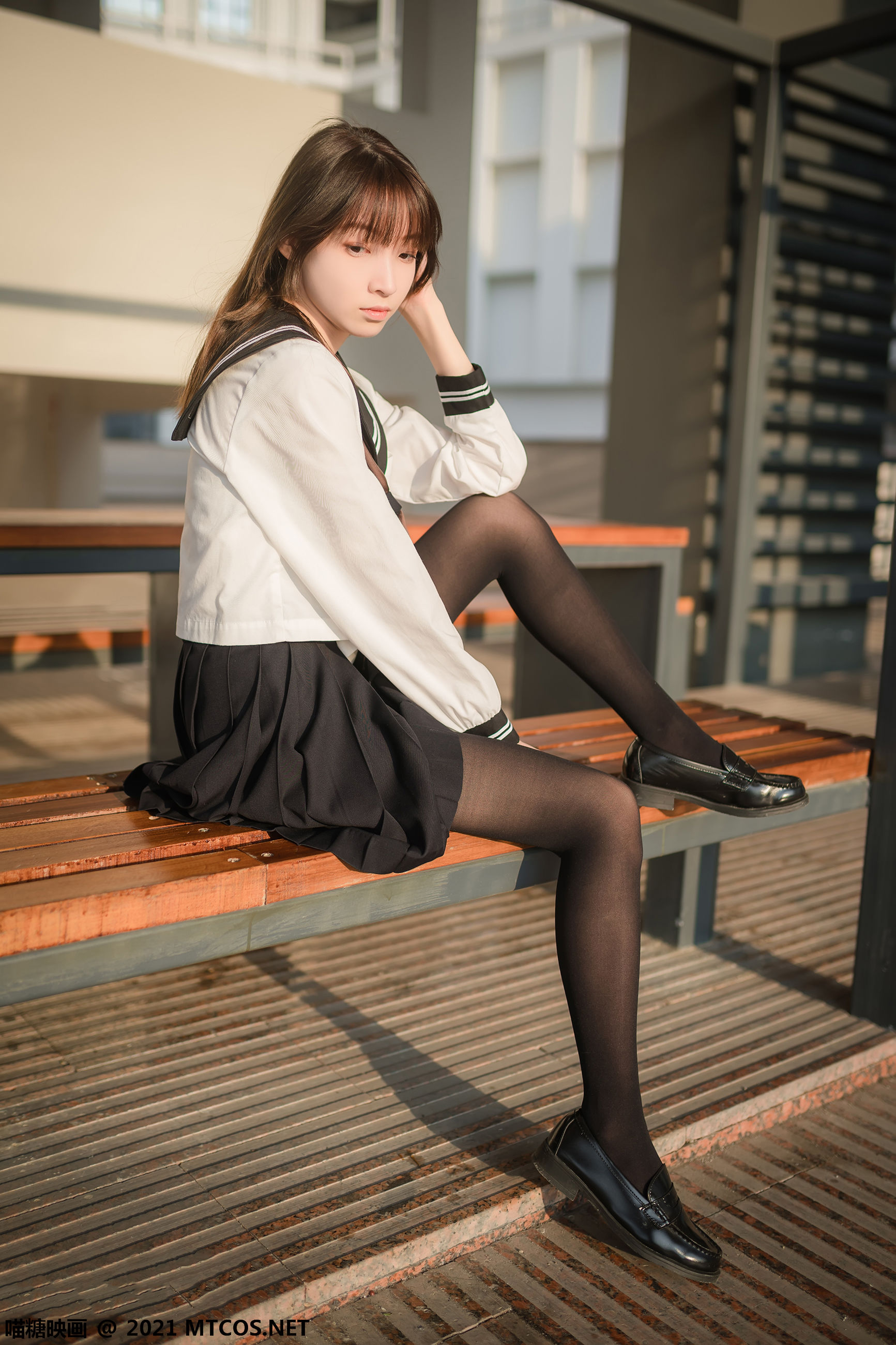 [喵糖映画] VOL.409 祖木子 黄昏下的JK_第2张