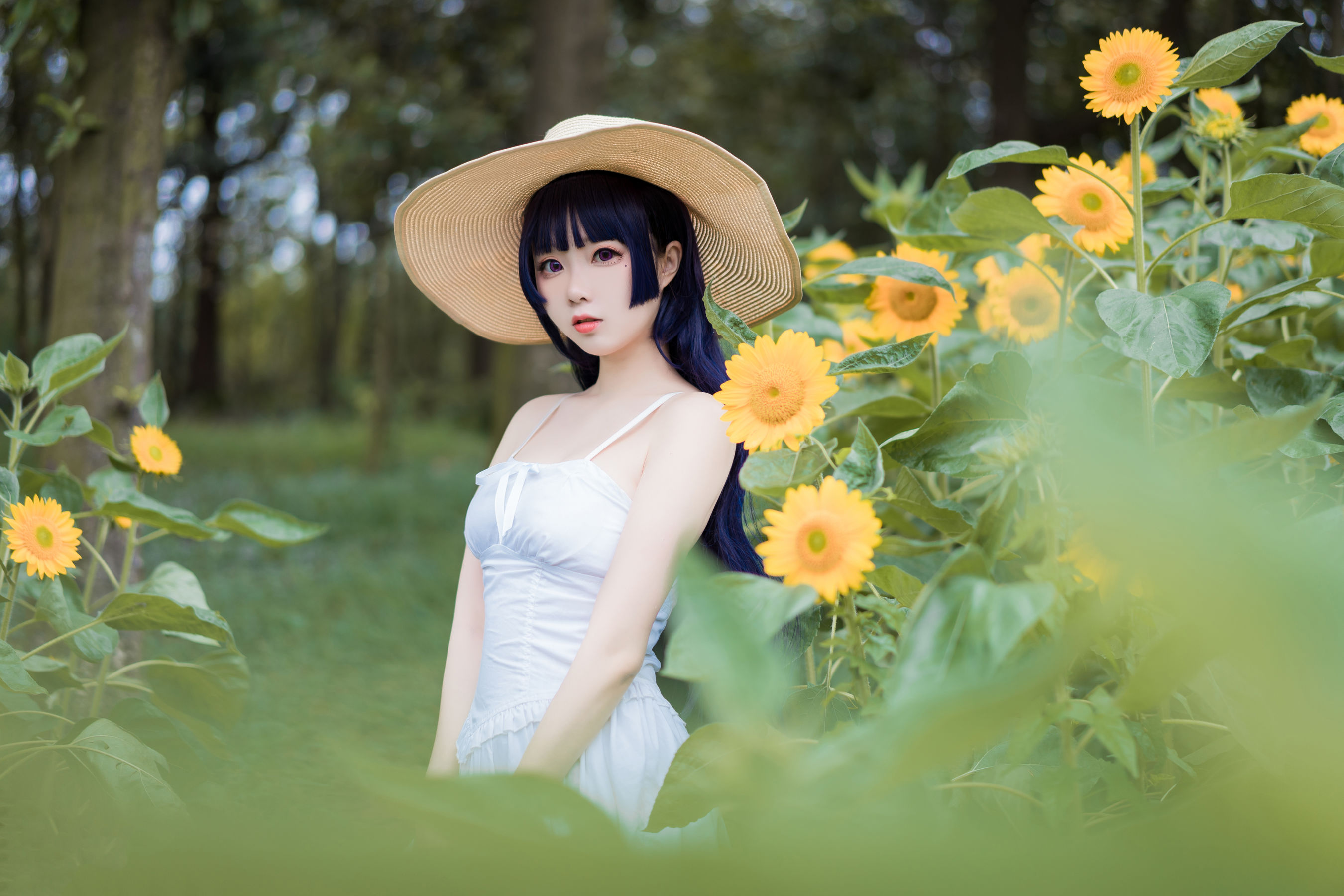 [喵糖映画] VOL.414  嶋葵 花园白裙_第3张