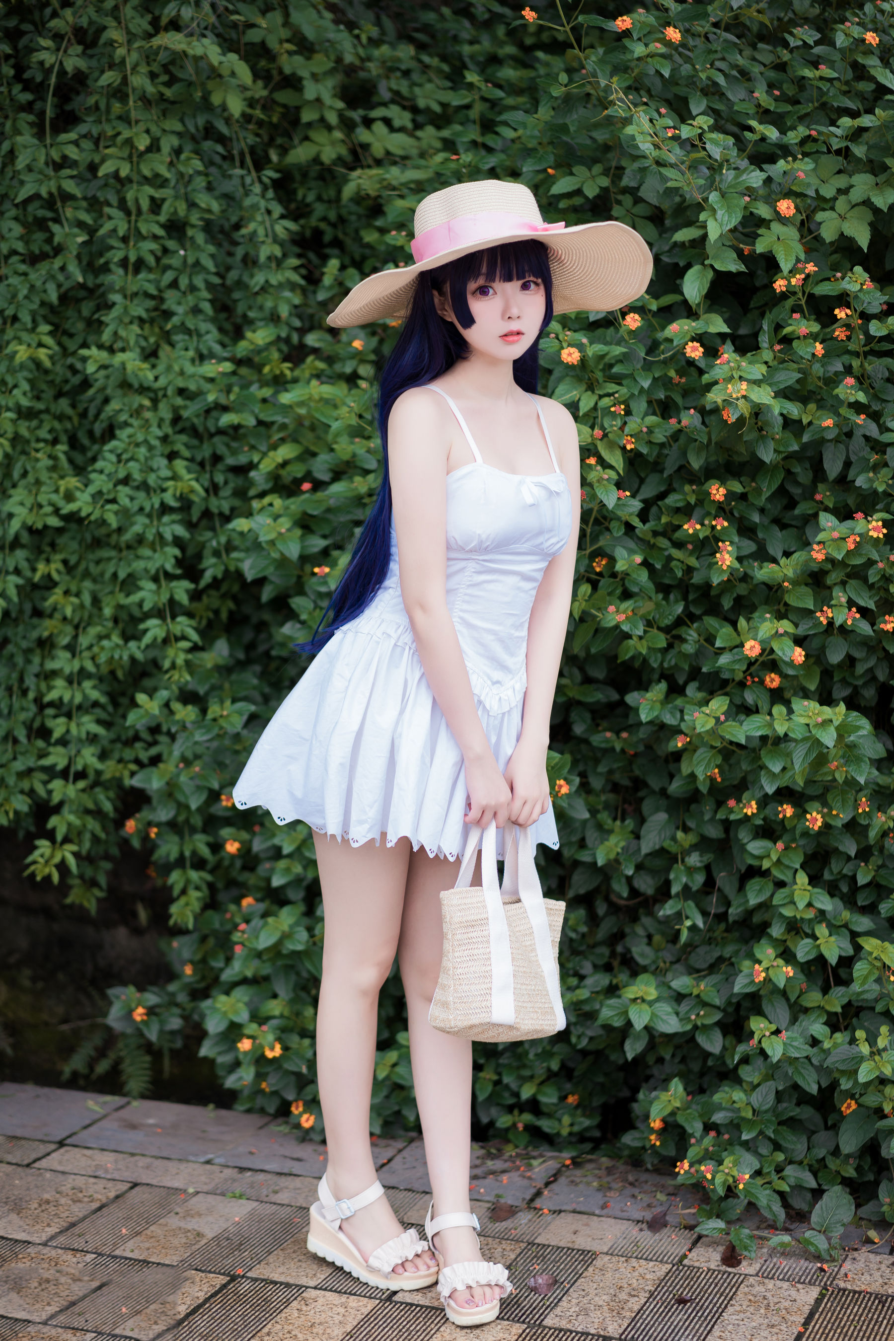 [喵糖映画] VOL.414  嶋葵 花园白裙_第5张