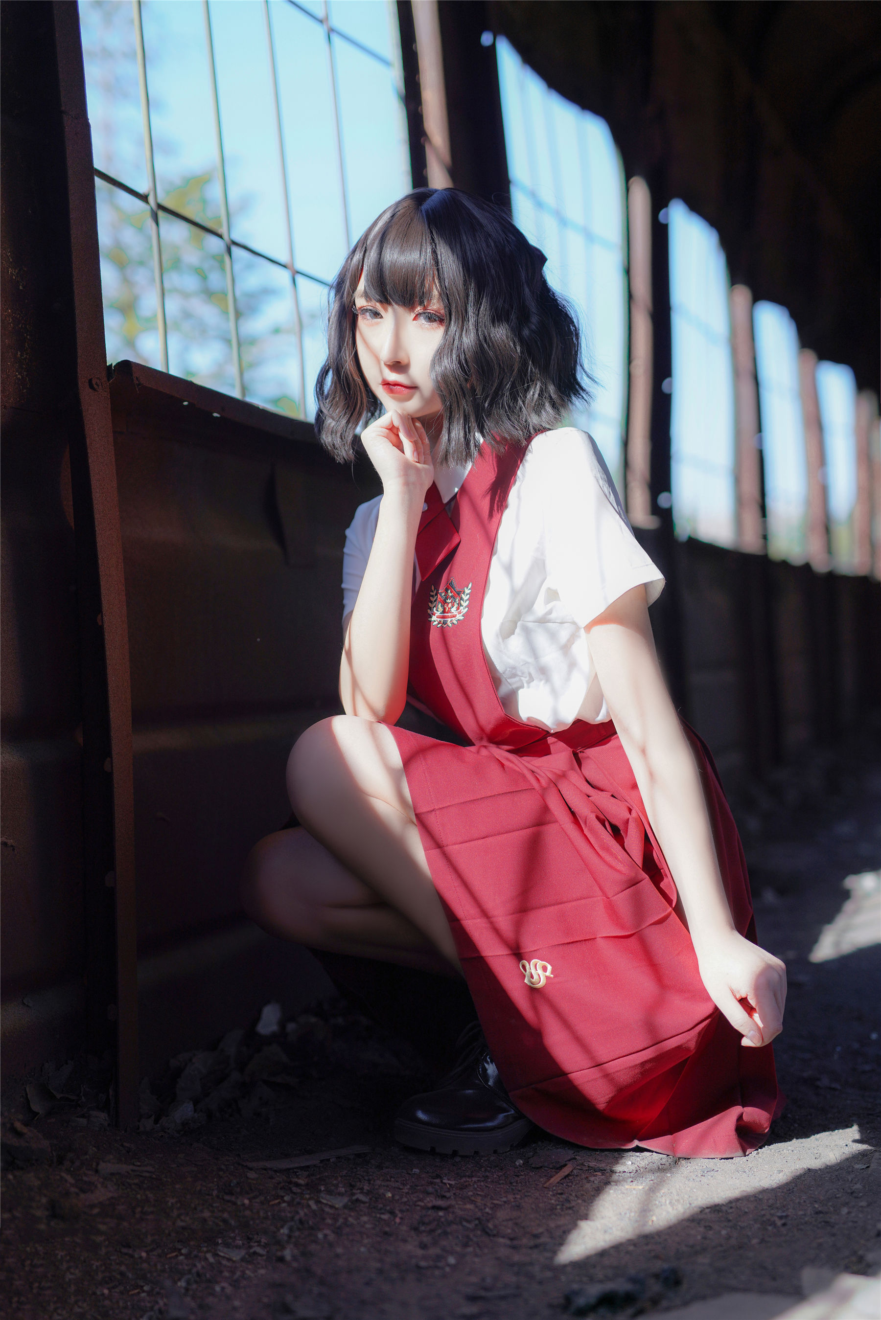 [喵糖映画] VOL.444 沐哥哥mx 红色JK裙_第5张