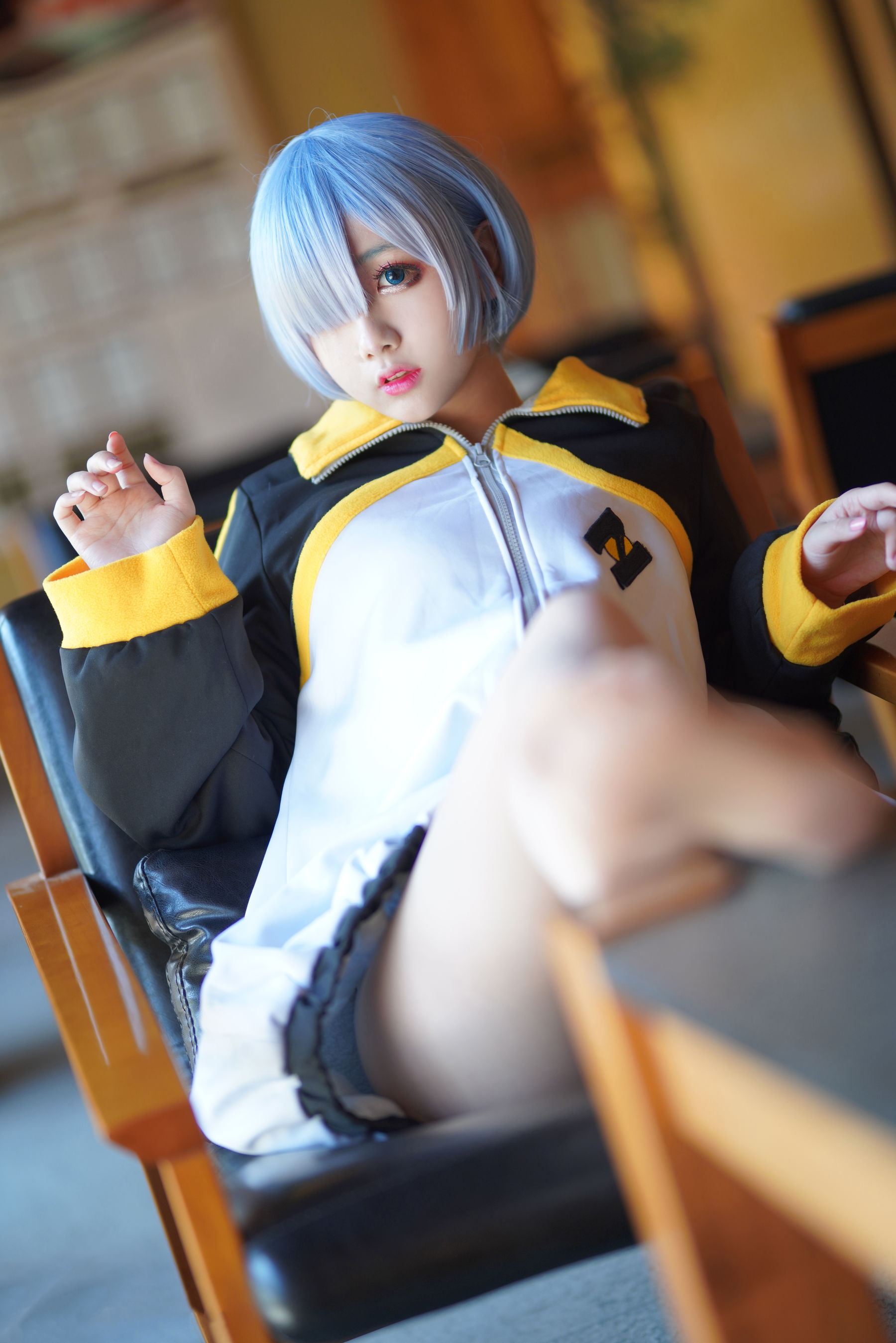 [喵糖映画] VOL.449 日奈娇 雷姆蓝发 写真套图_第2张