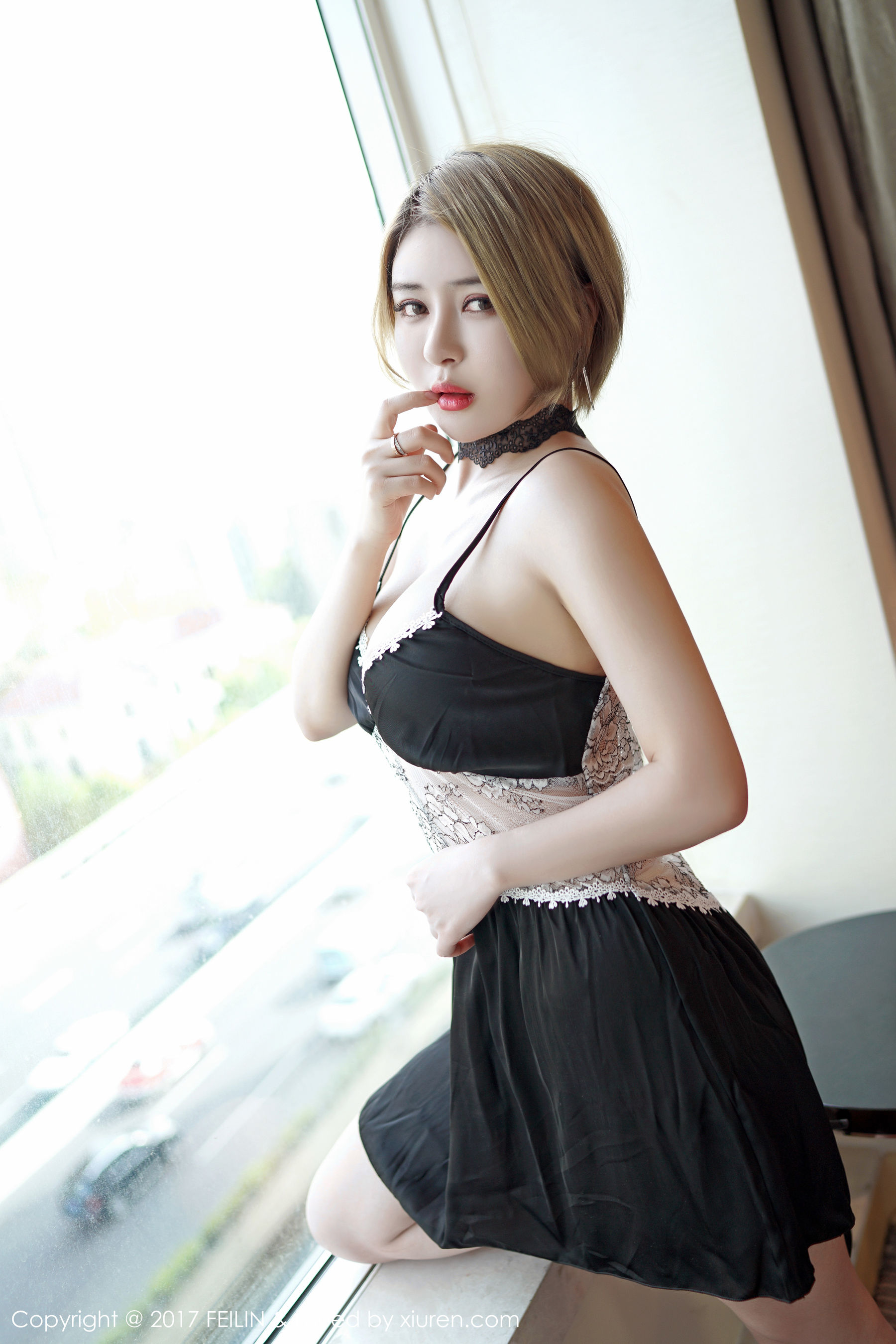 凯竹BuiBui《2套吊带睡衣+格子衬衫诱惑》 [嗲囡囡FEILIN] VOL.088_第4张