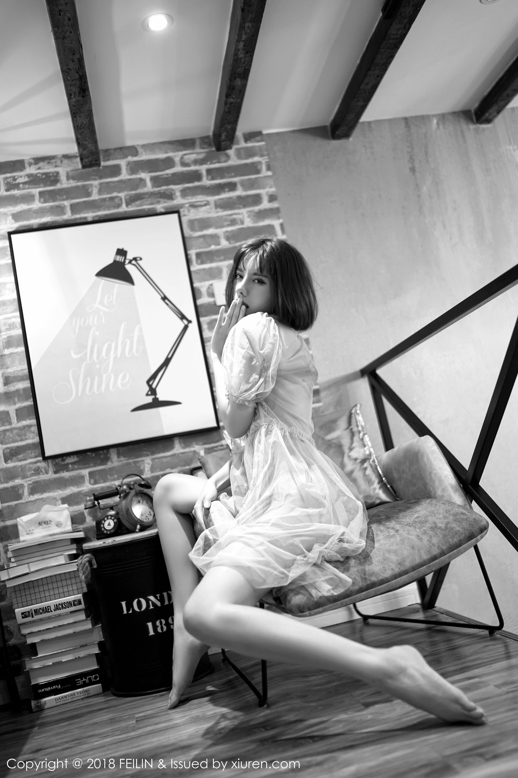 就是阿朱啊《黑白大片视觉》 [嗲囡囡FEILIN] VOL.134_第5张