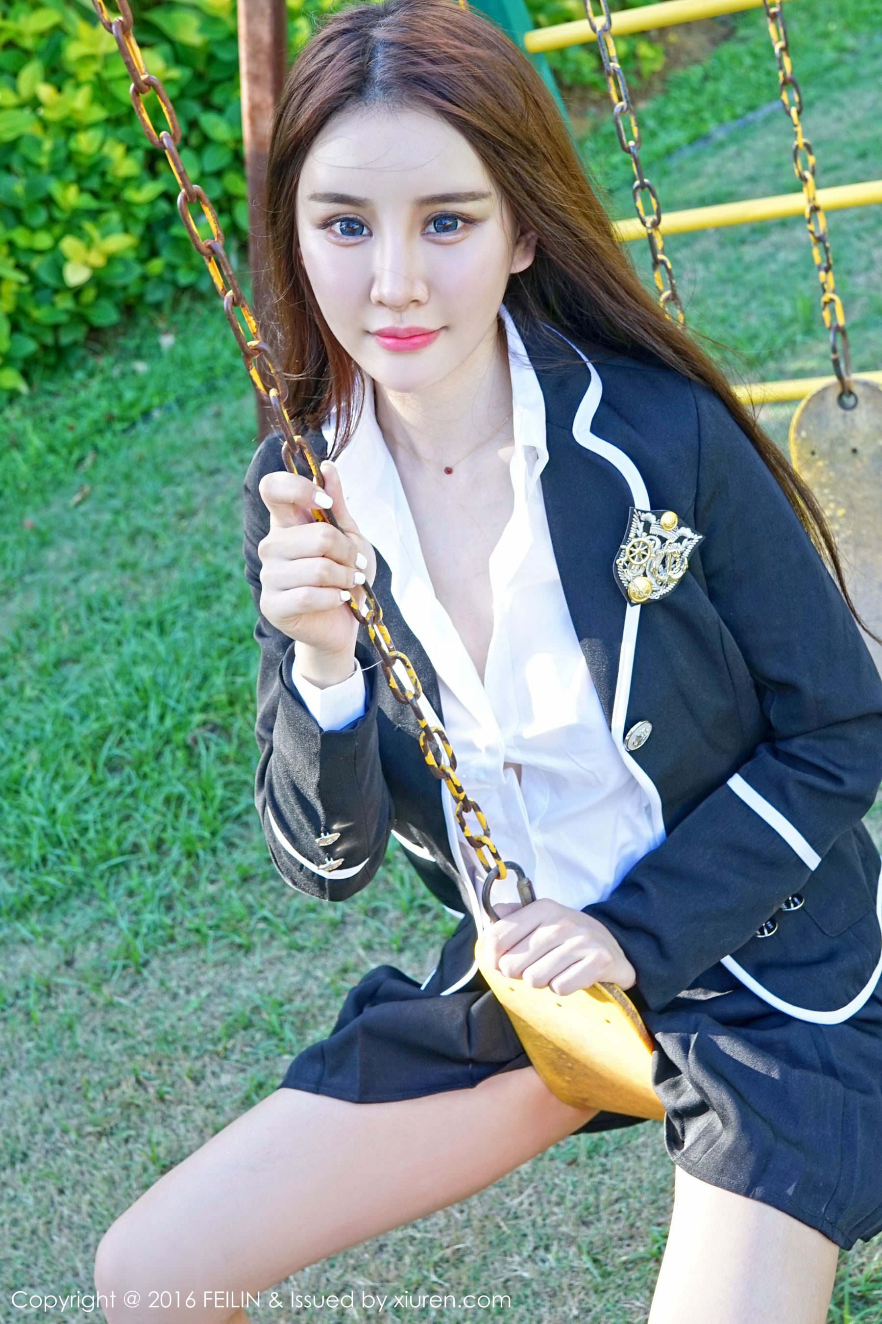 Cheryl青树《薄荷岛旅拍》学生装+比基尼 [嗲囡囡FEILIN] Vol.027_第5张