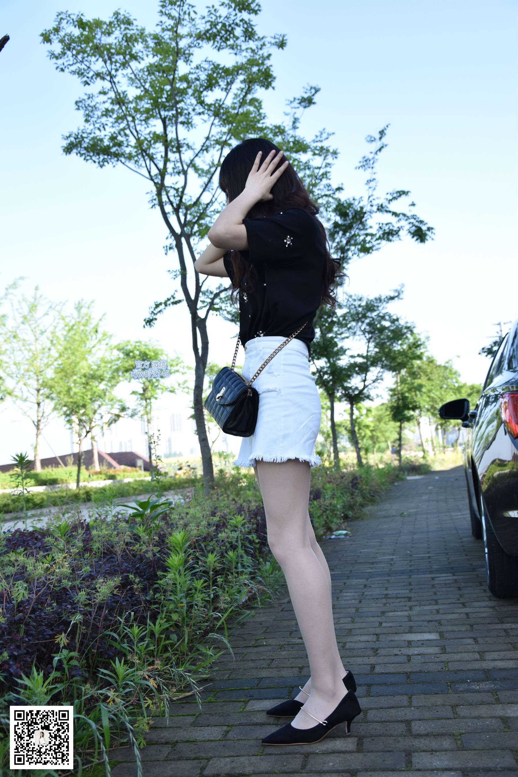 [大生模拍] No.017 琦琦 香车遇上迷情咖啡丝_第1张