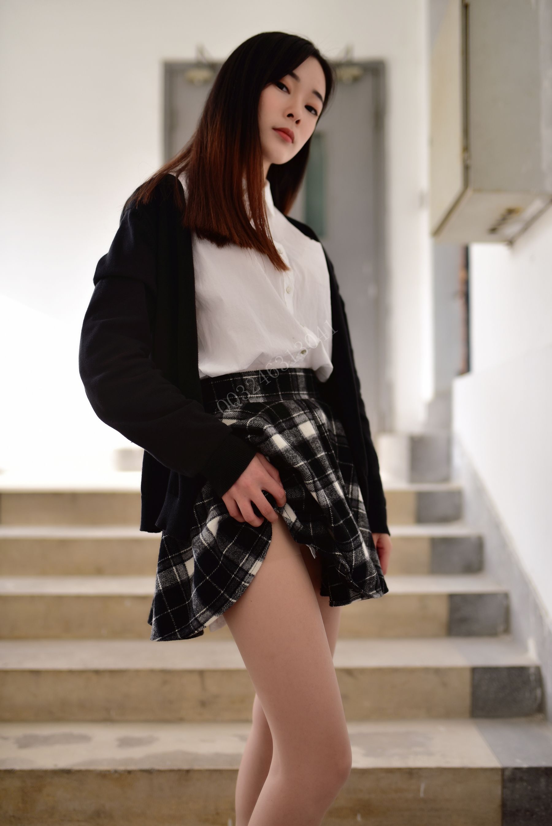 [大生模拍] No.055 婉儿 经典肉丝配黑高_第3张