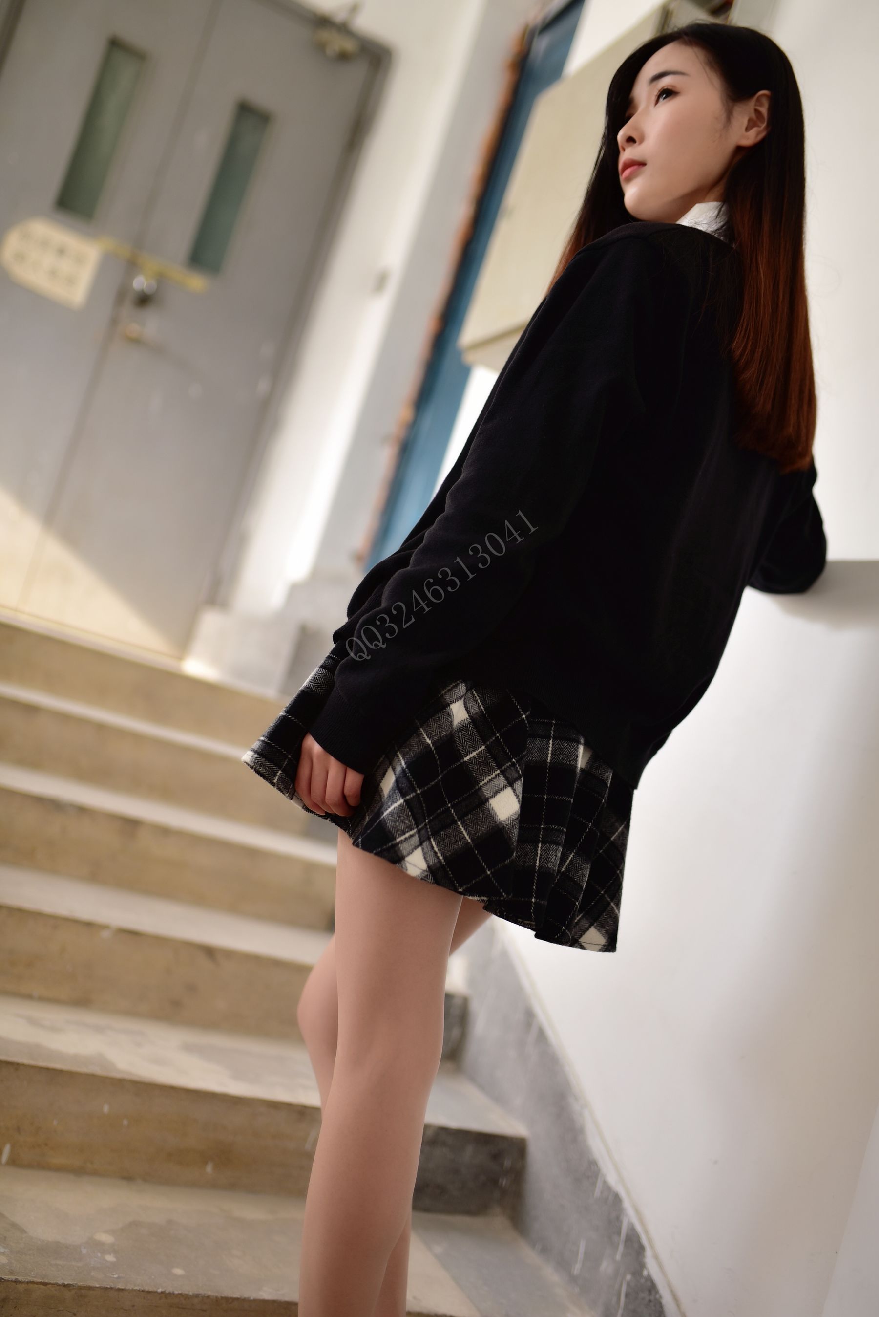 [大生模拍] No.055 婉儿 经典肉丝配黑高_第4张