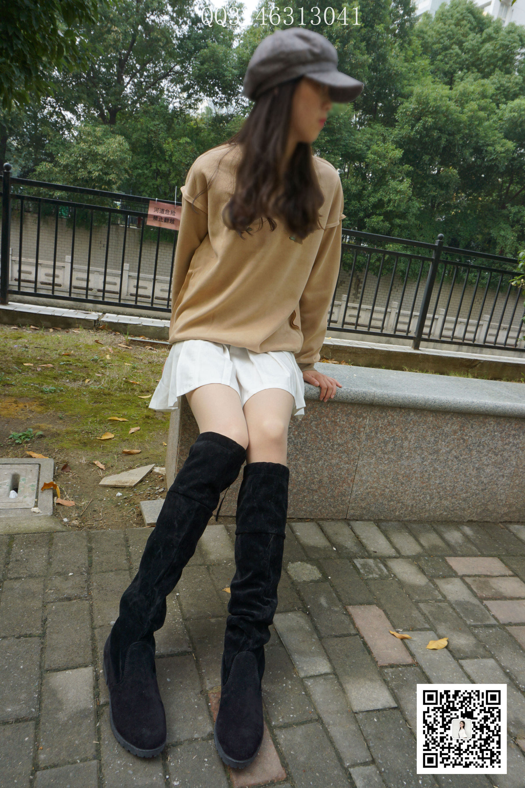 [大生模拍] No.094 匿名 过膝靴灰丝_第1张