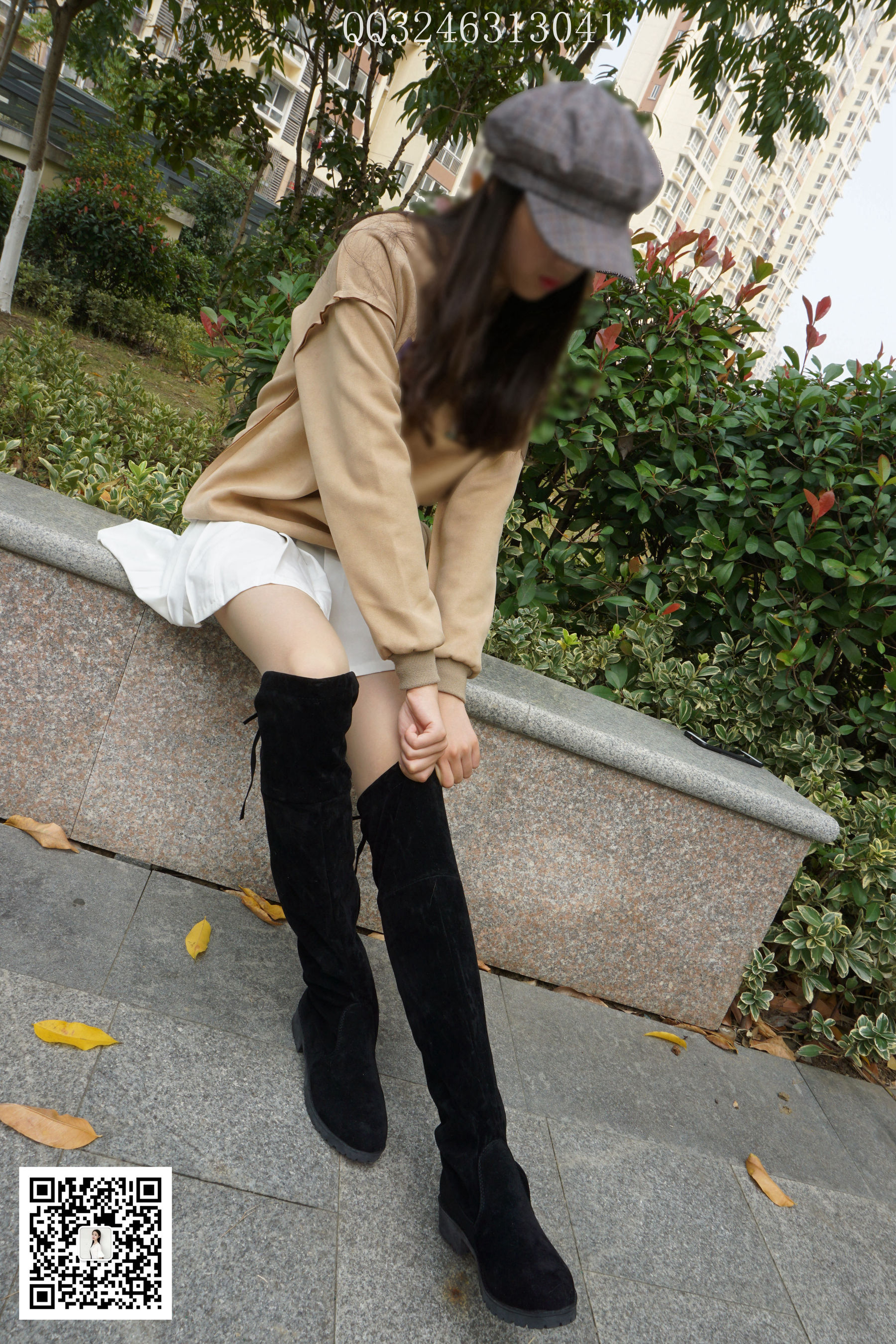 [大生模拍] No.094 匿名 过膝靴灰丝_第4张