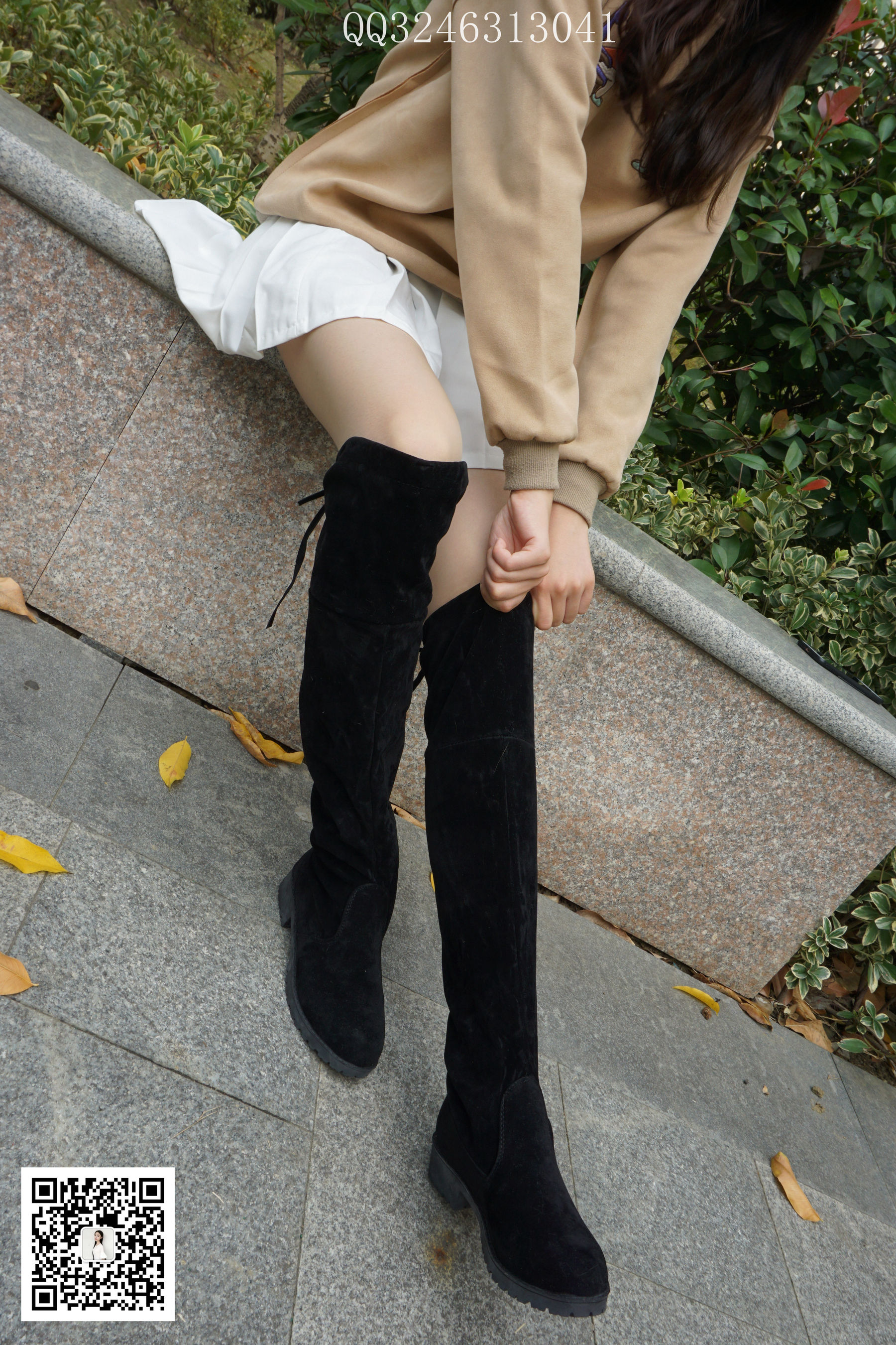 [大生模拍] No.094 匿名 过膝靴灰丝_第5张