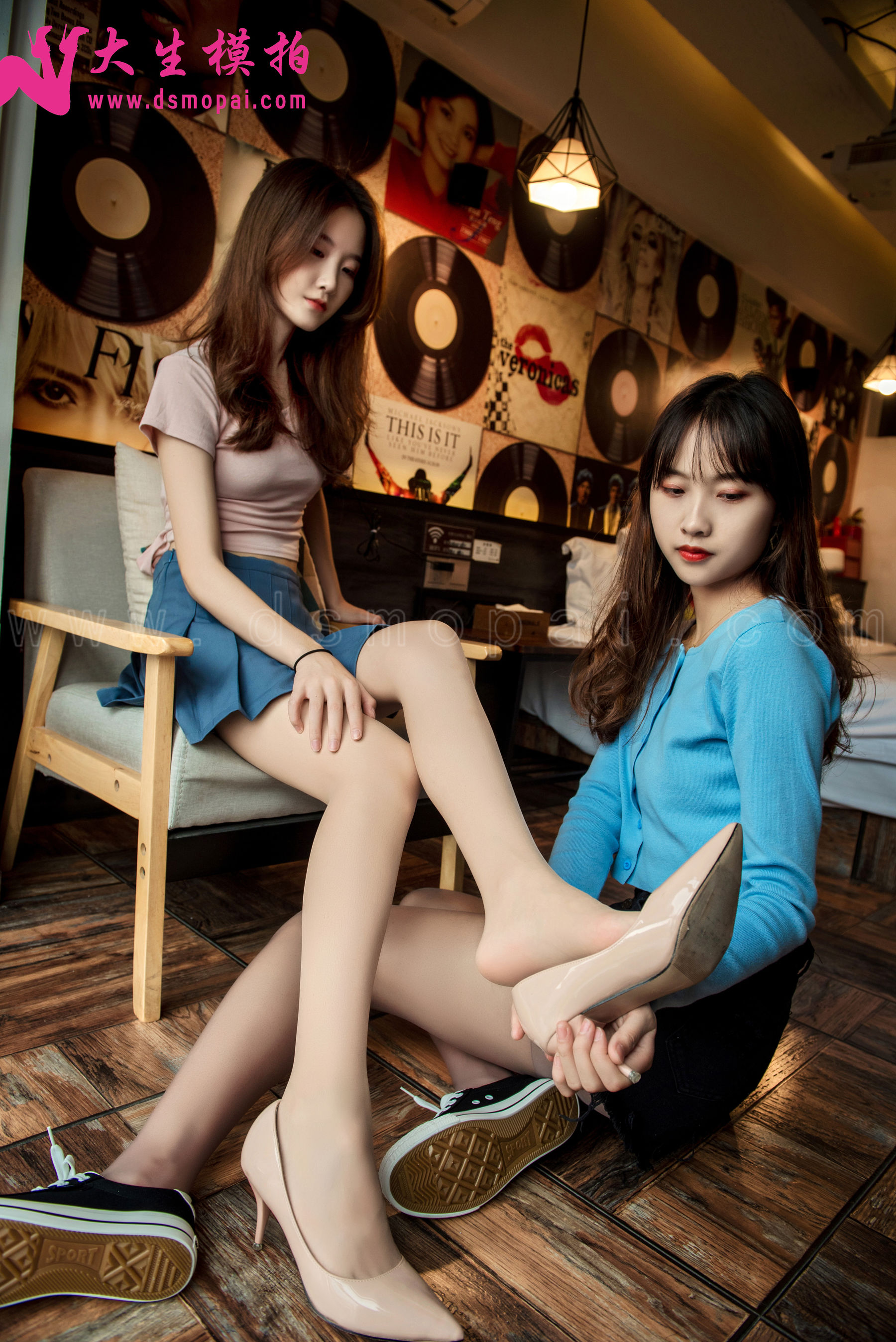 [大生模拍] NO.205 雨桐&悠悠 双人丝_第4张