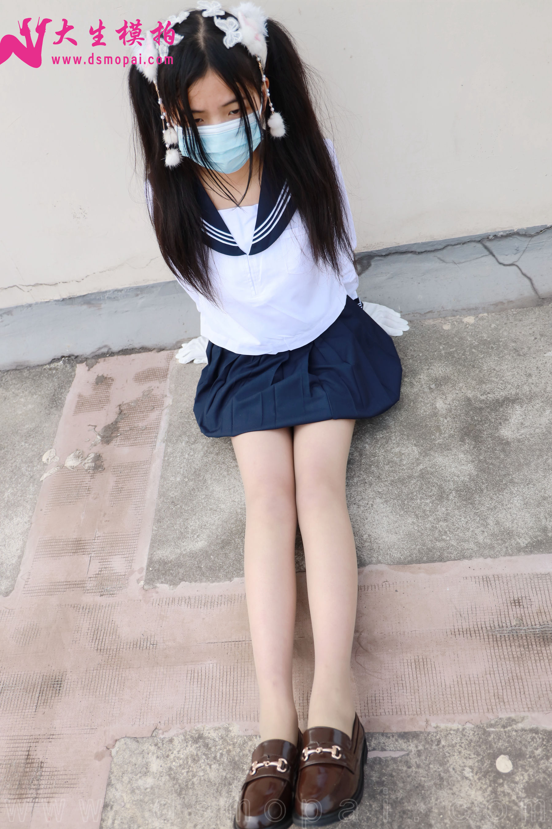 [大生模拍] No.269 梦梦 双马尾JK无内_第3张