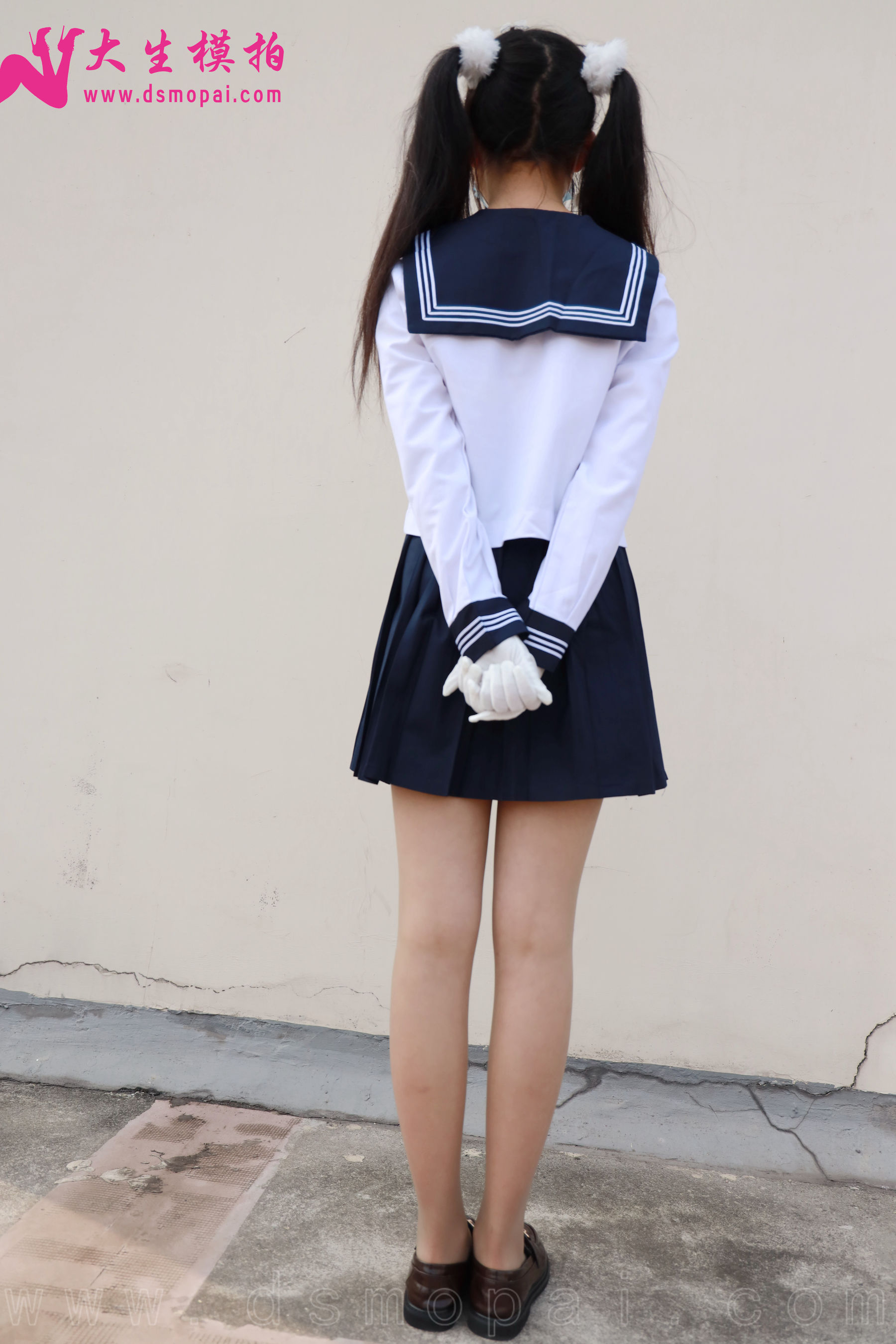 [大生模拍] No.269 梦梦 双马尾JK无内_第4张