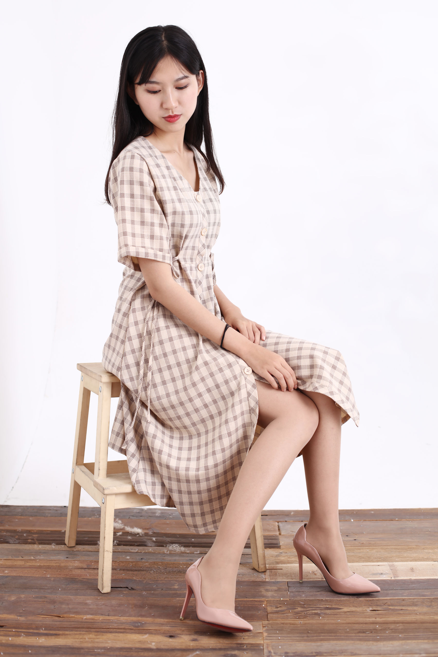 [奈丝] NO.128 小橙子 80年代的复古衬衫裙_第1张