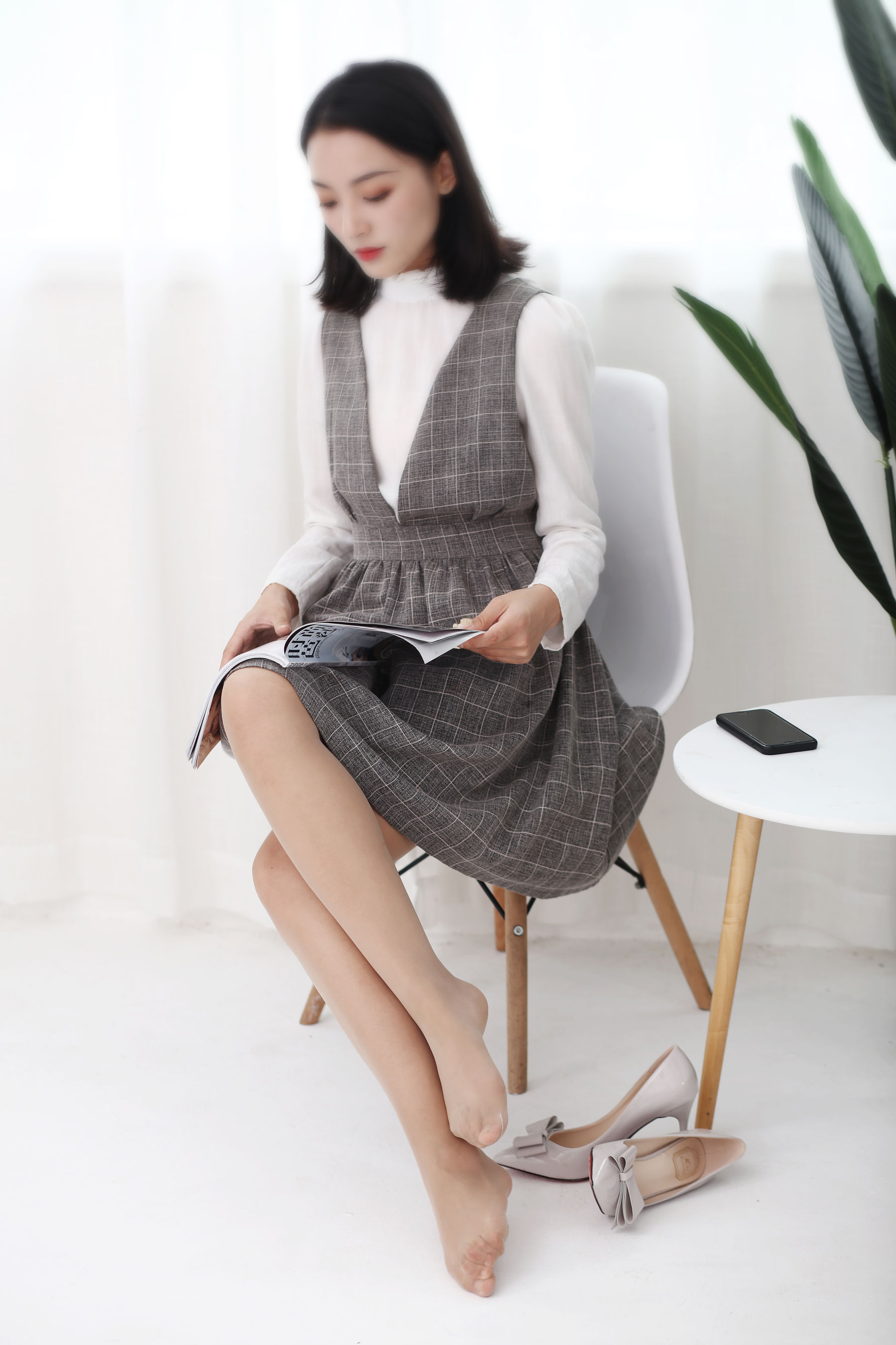 [奈丝] NO.133 秀秀 装嫩两件套 衬衫背带裙_第5张