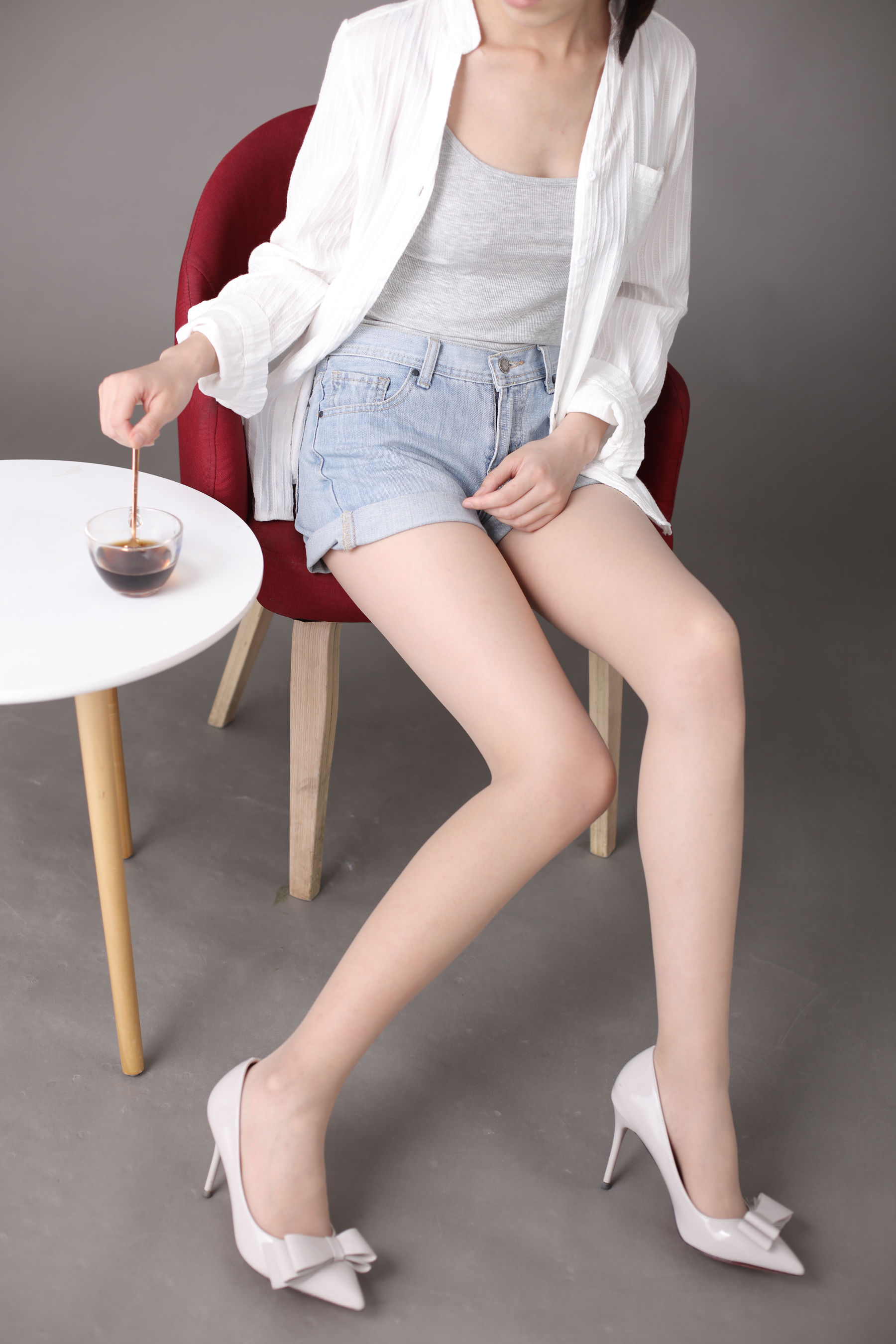 [奈丝] NO.142 冰冰 双层蝴蝶结高跟鞋_第1张