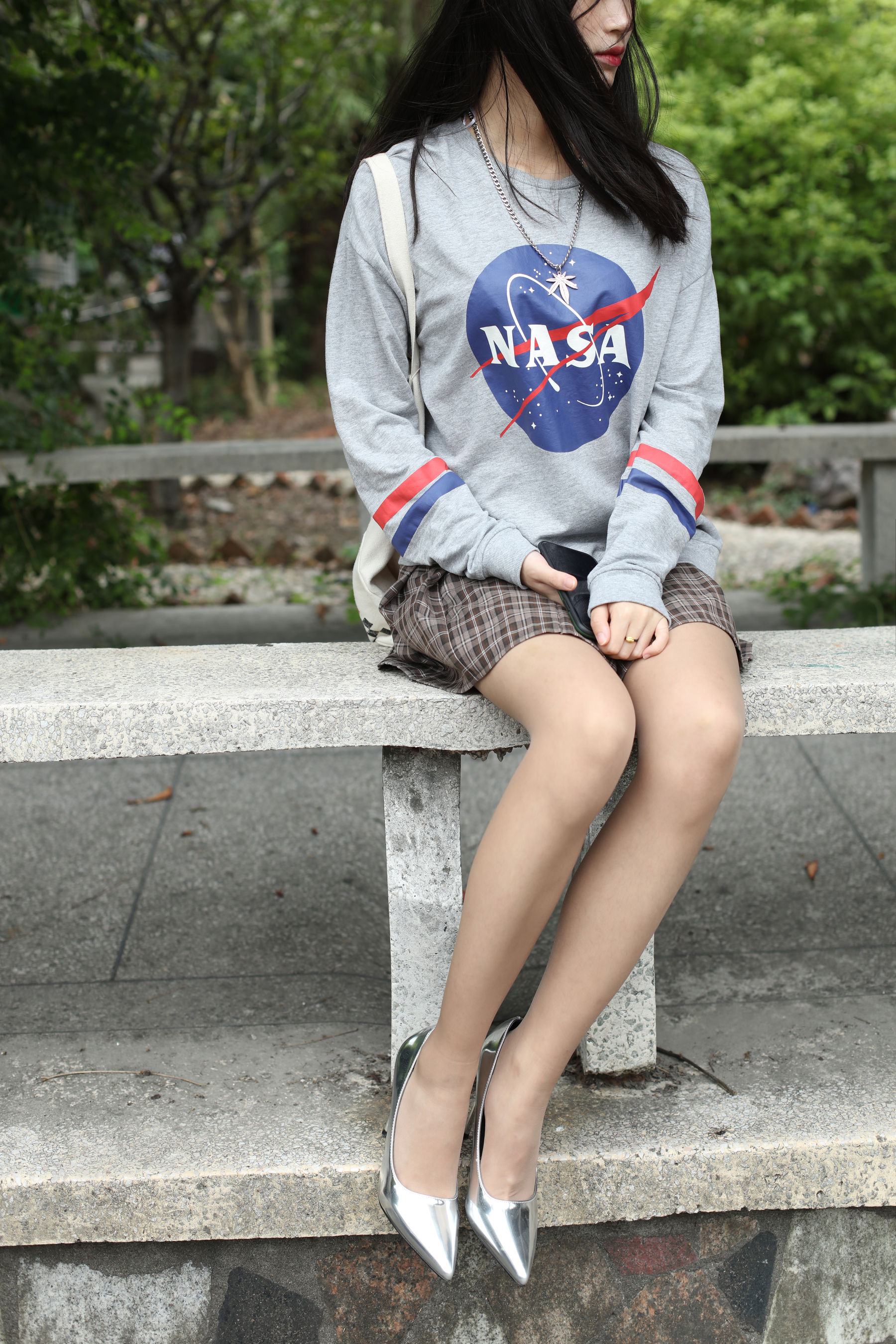 [奈丝] NO.147 翼宁 长腿石凳上的软妹_第5张