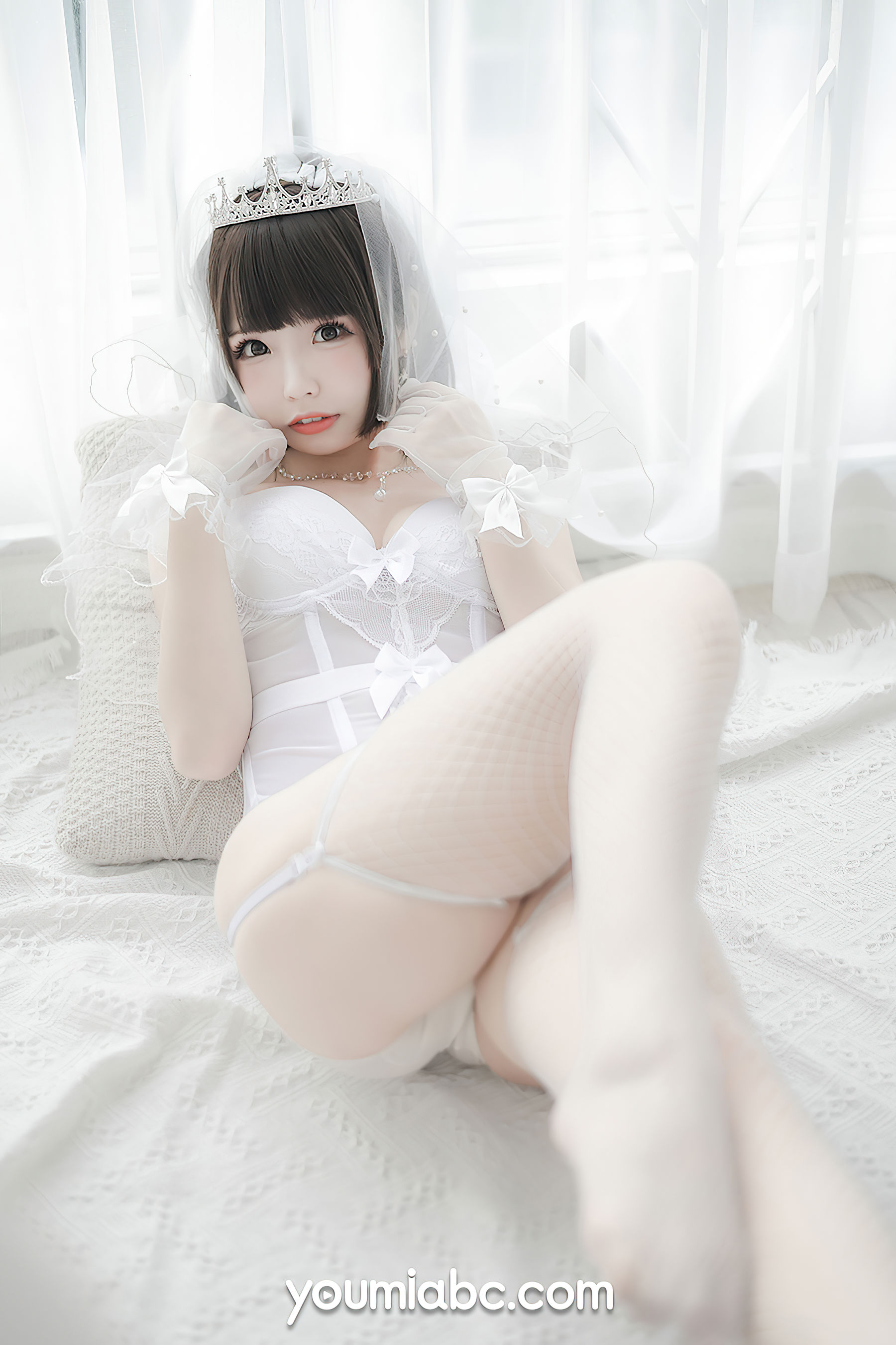 [尤蜜YouMi]  甜椒妙妙mio - 白皙花嫁_第5张