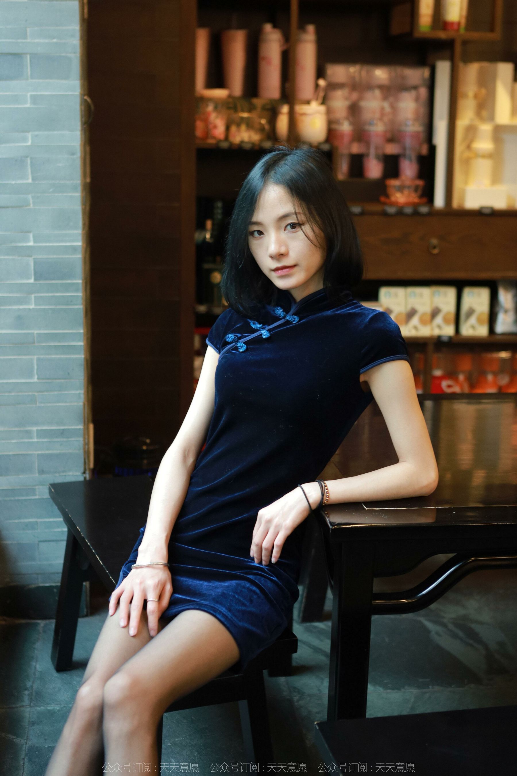 [异思趣向IESS] 模特：小六 《深蓝旗袍》_第5张