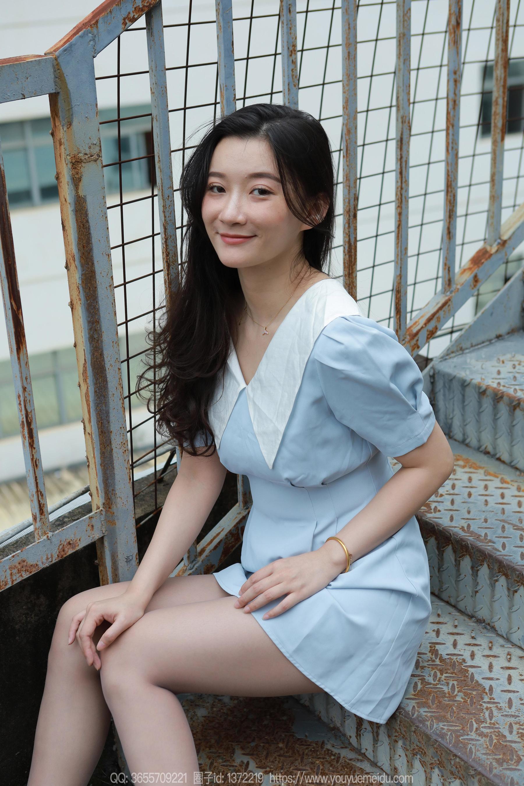 IESS异思趣向 - 模特： 秋秋 《蓝裙甜妹》_第4张