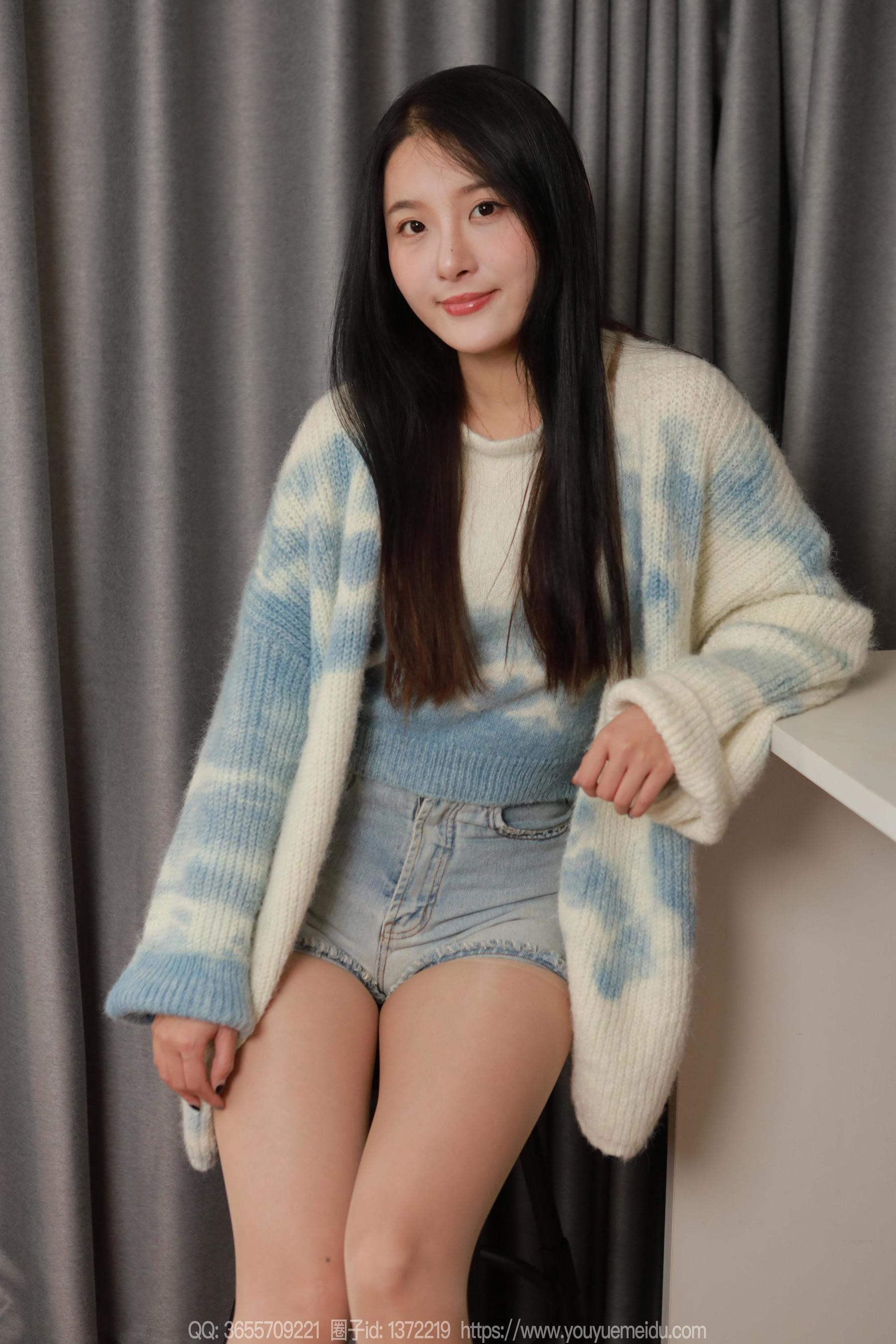 IESS异思趣向 - 模特： 婉萍 《蓝白毛衣（上）》_第2张